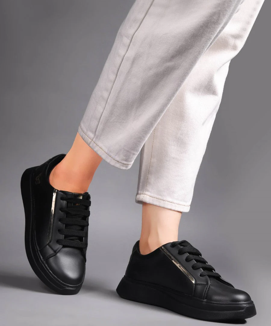 Metallic Lace-Up Sneakers - Image 15