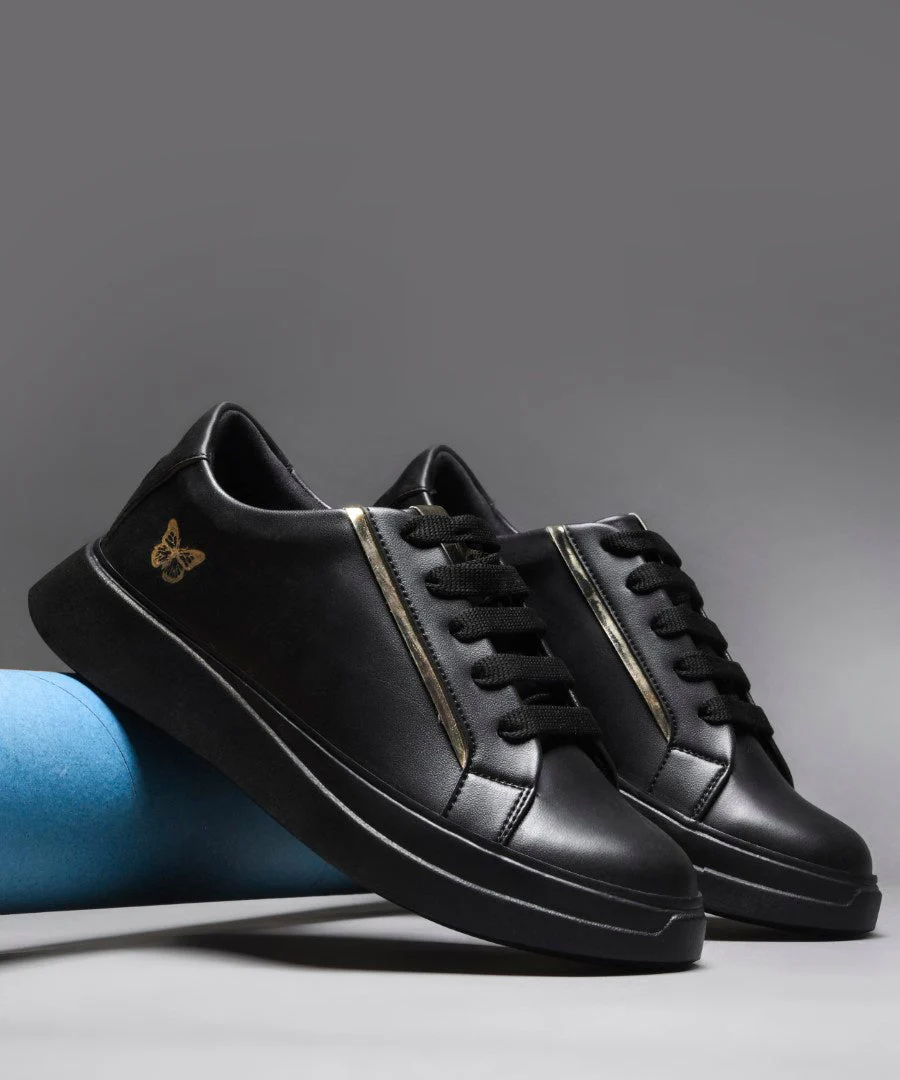 Metallic Lace-Up Sneakers - Image 16