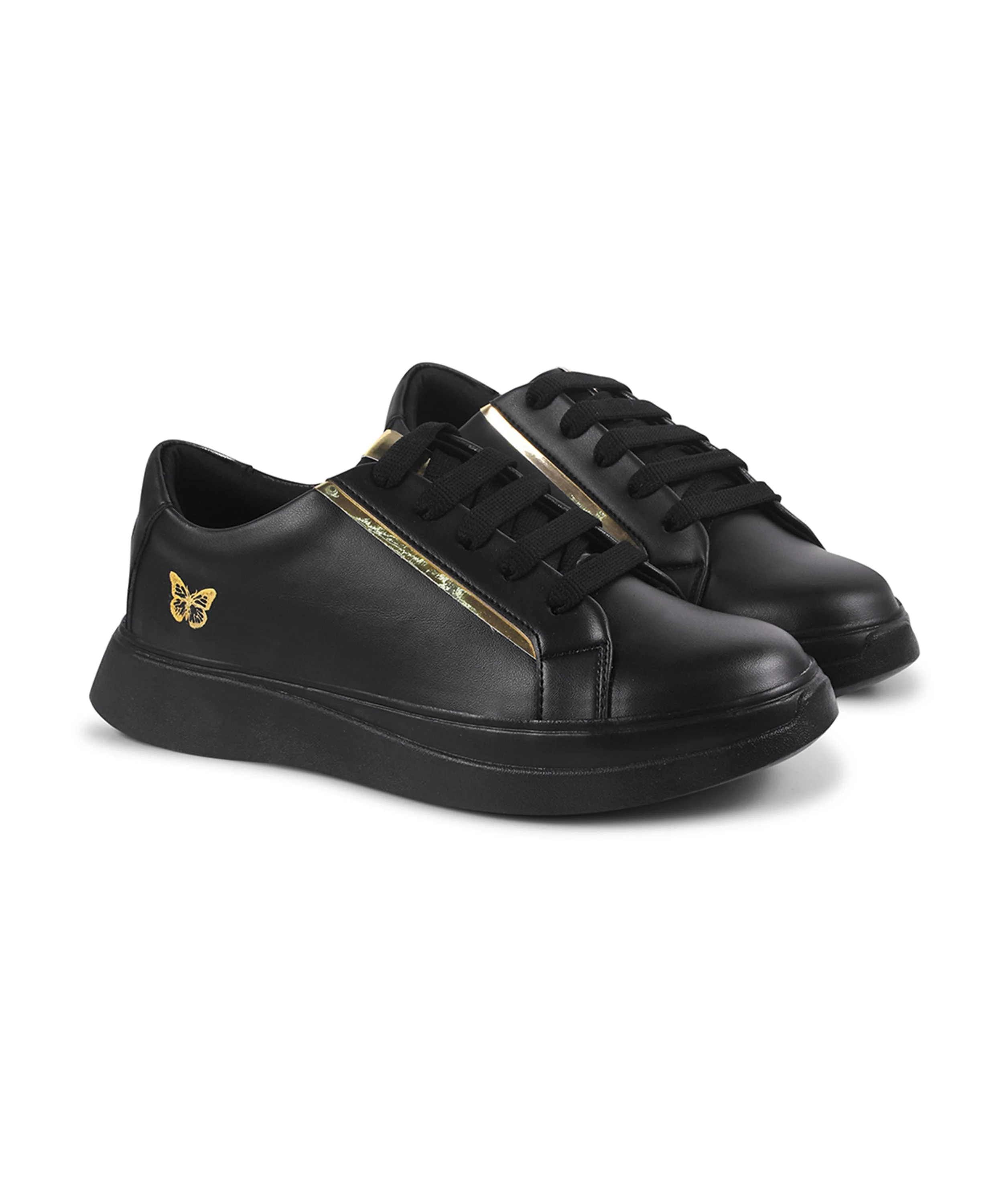 Metallic Lace-Up Sneakers - Image 17