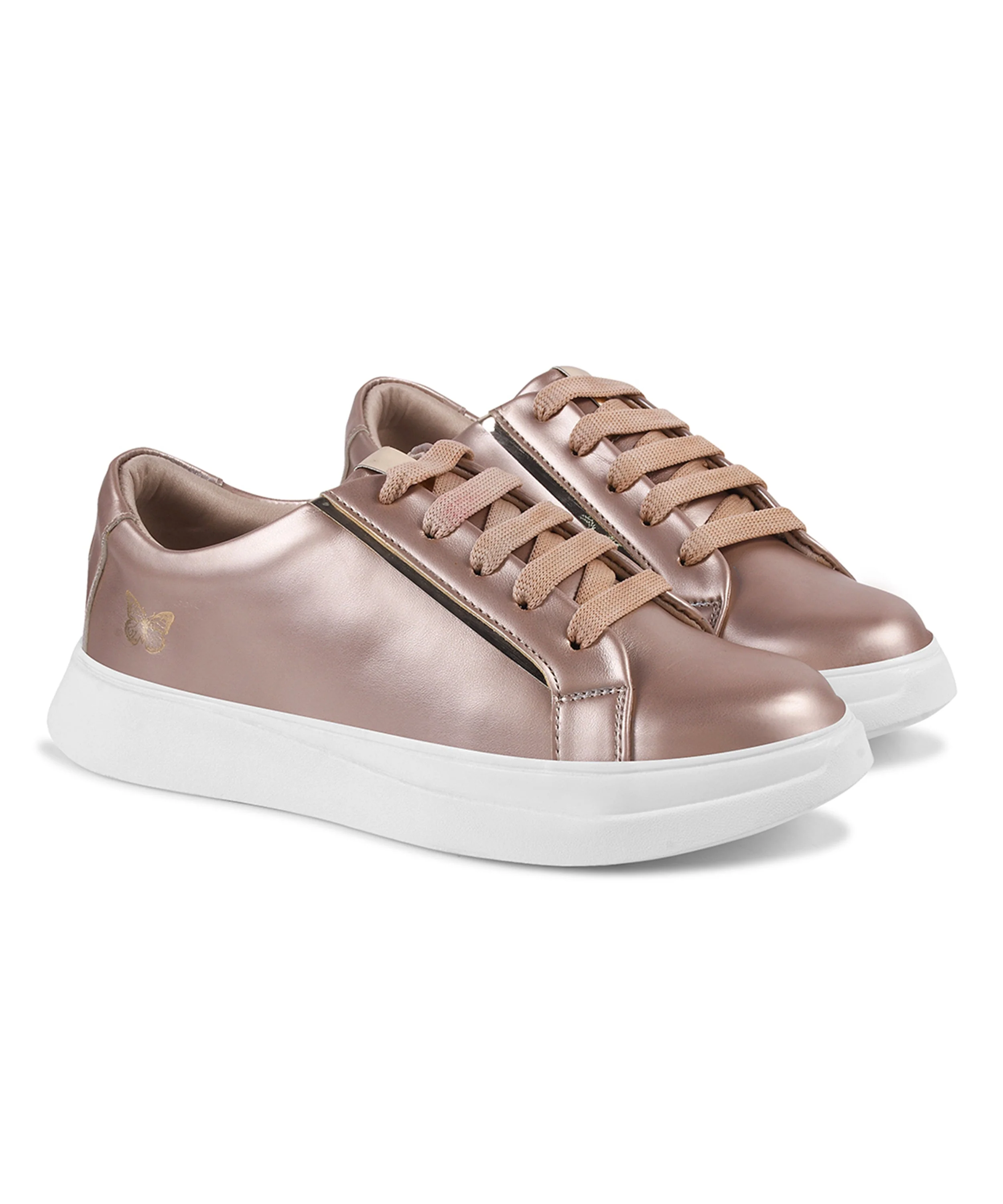 Metallic Lace-Up Sneakers - Image 5