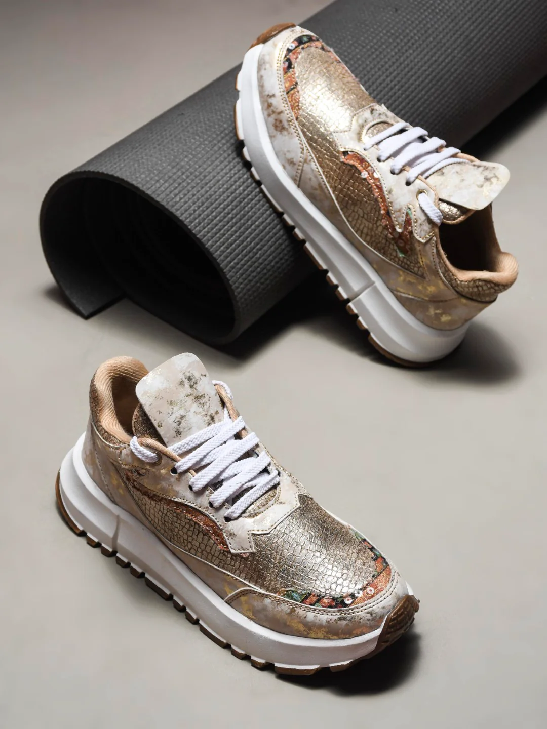 Metallic Mesh Chunky Sneakers - Image 10