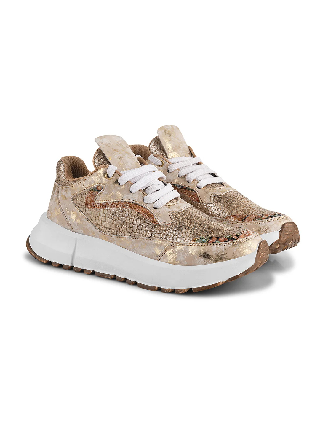 Metallic Mesh Chunky Sneakers - Image 11