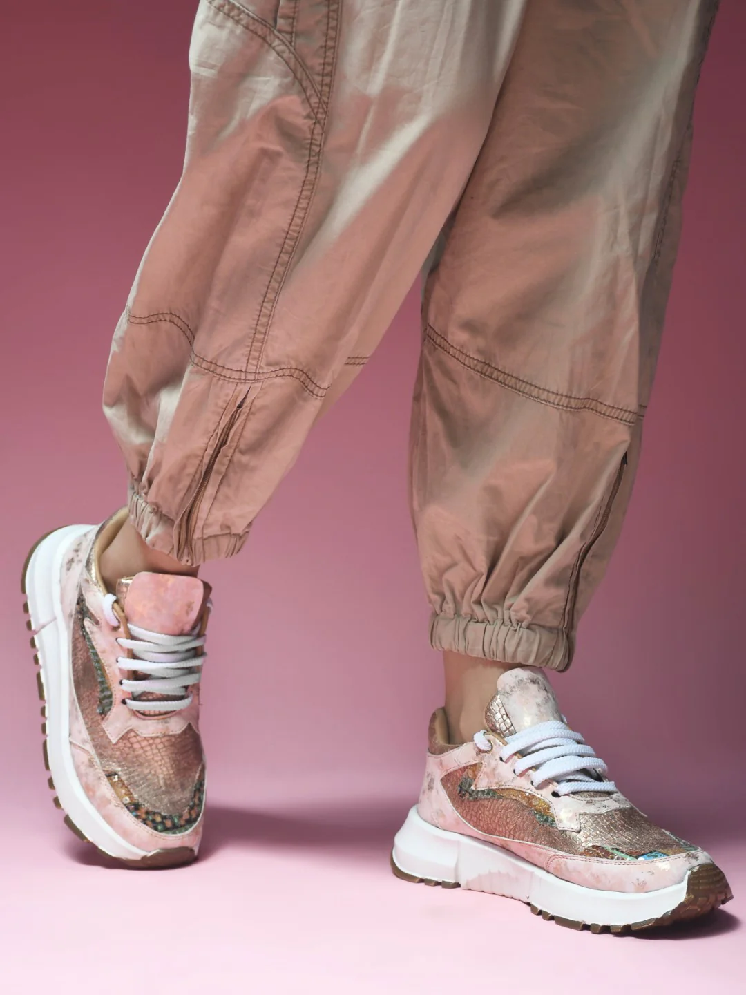 Metallic Mesh Chunky Sneakers - Image 15