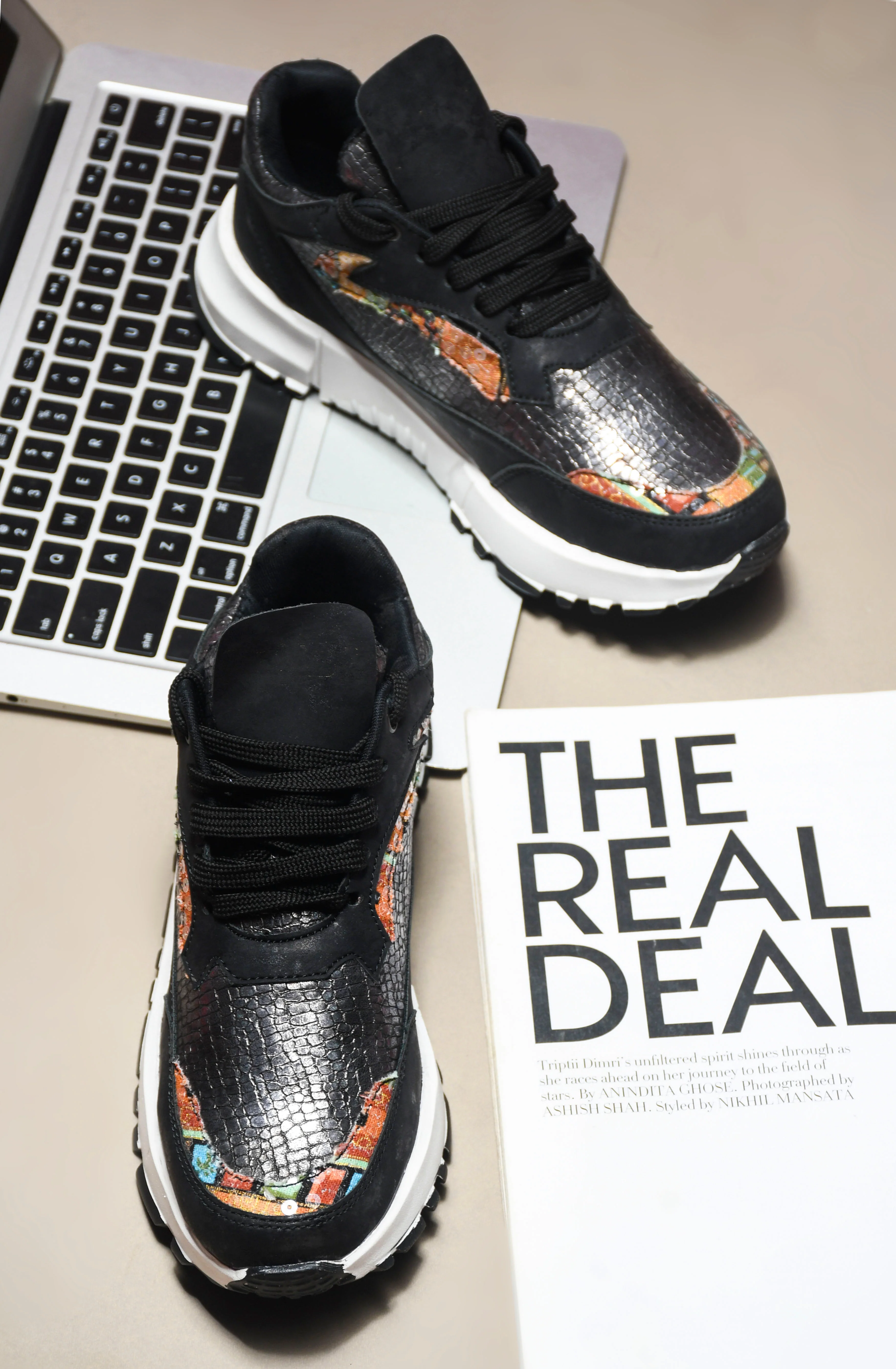 Metallic Mesh Chunky Sneakers - Image 2