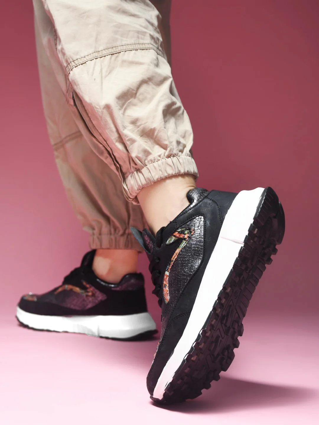 Metallic Mesh Chunky Sneakers - Image 3