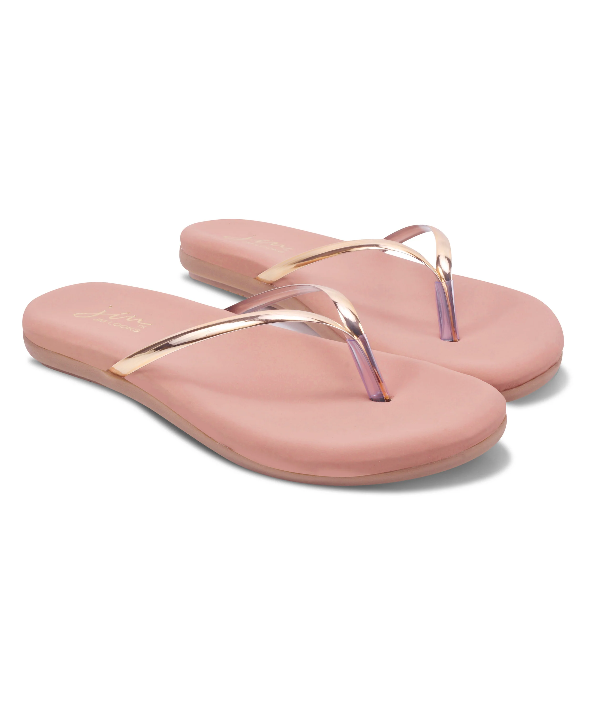 Metallic Strap Comfort Flip Flops - Image 17