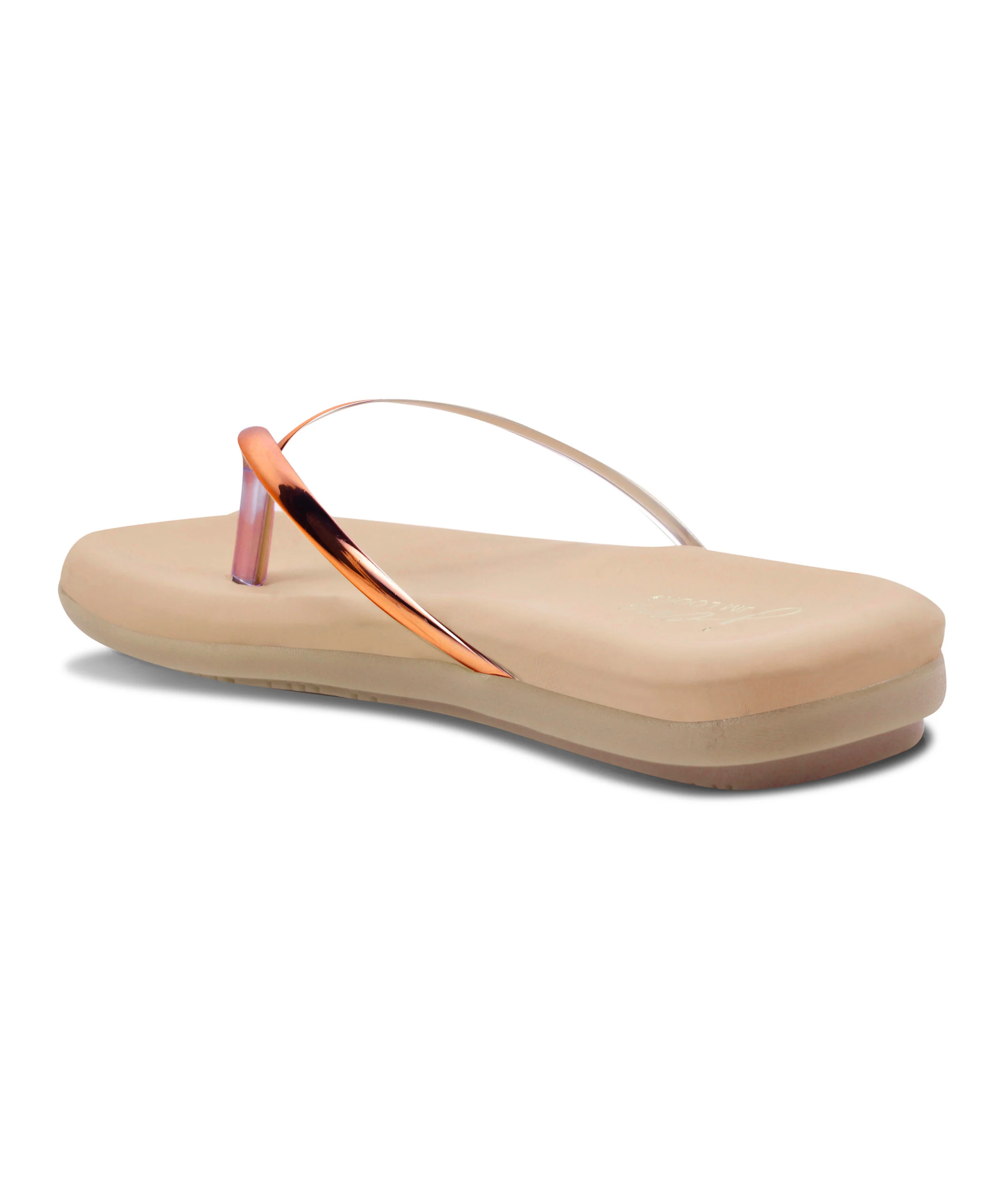 Metallic Strap Comfort Flip Flops - Image 6