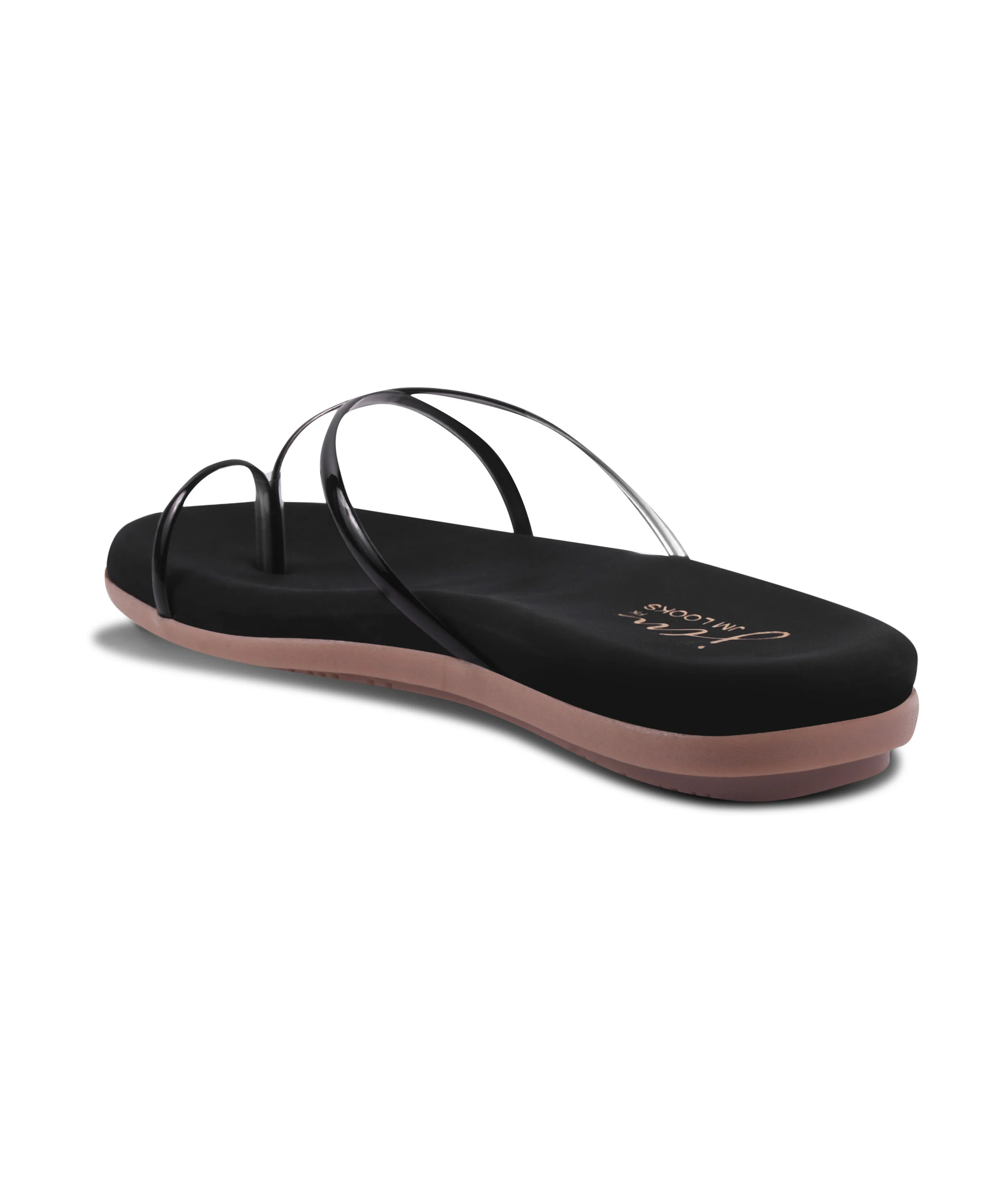 Metallic Strap Flat Toe Ring Sandals - Image 12