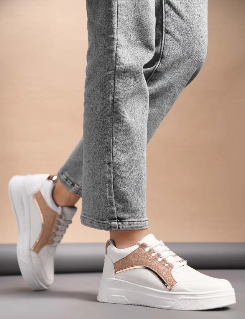 Jm Looks Sparkle Accent Platform Sneakers - Image 2