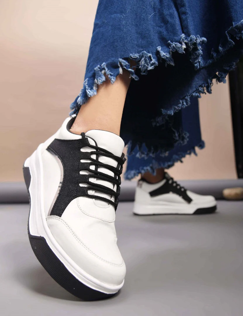 Jm Looks Sparkle Accent Platform Sneakers - Image 4