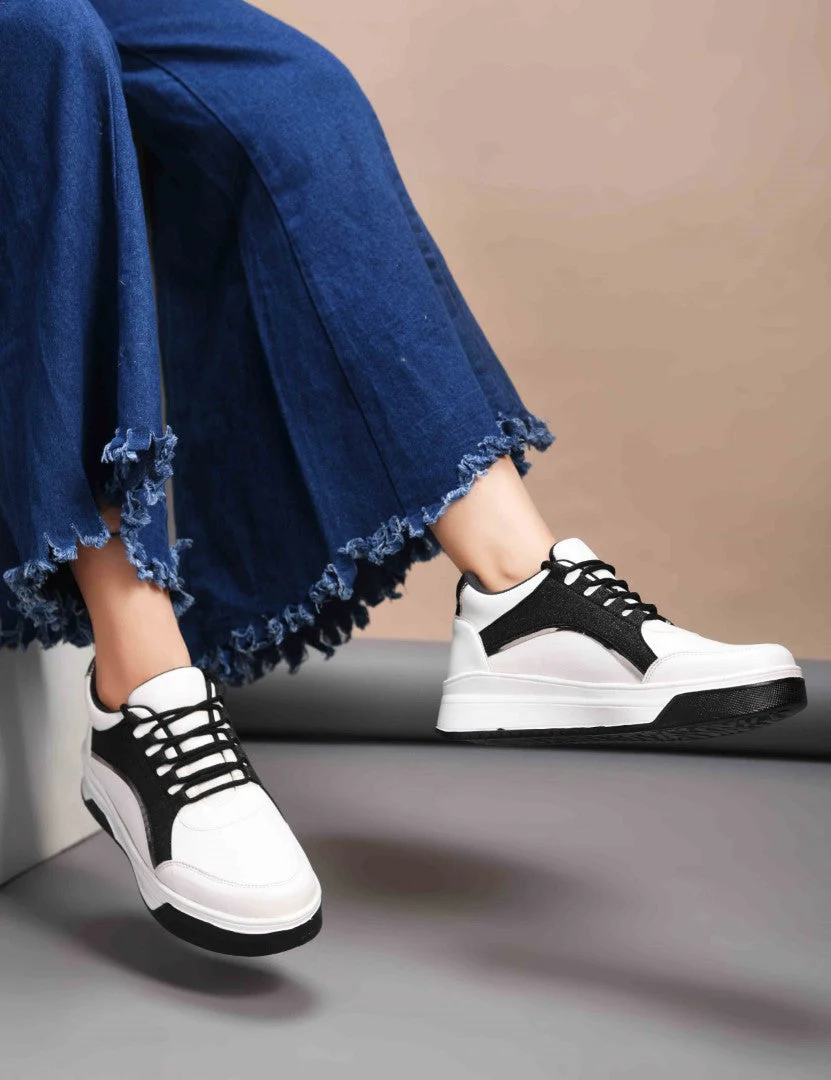 Jm Looks Sparkle Accent Platform Sneakers - Image 5