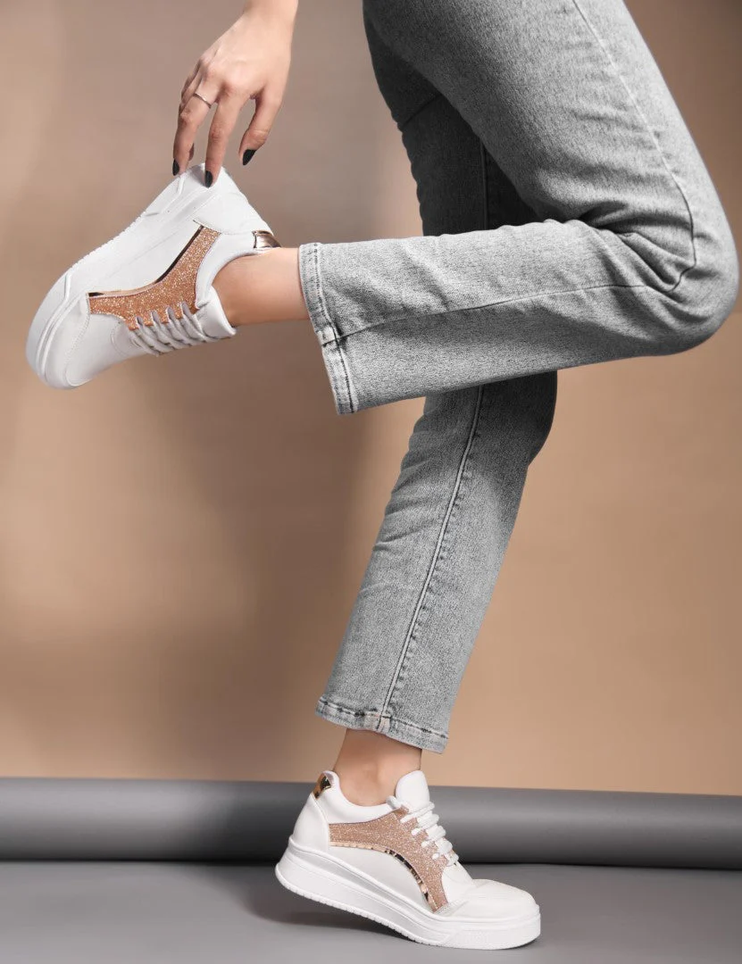 Jm Looks Sparkle Accent Platform Sneakers - Image 9