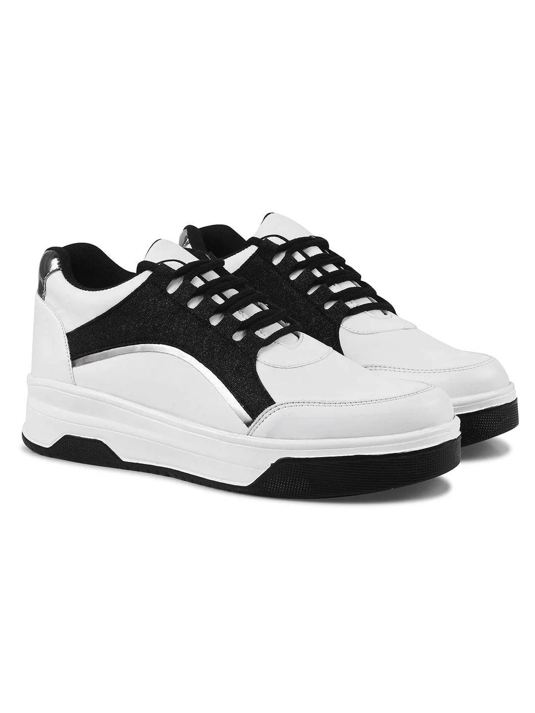 Jm Looks Glitter Panel Fashion Sneakers - Image 5