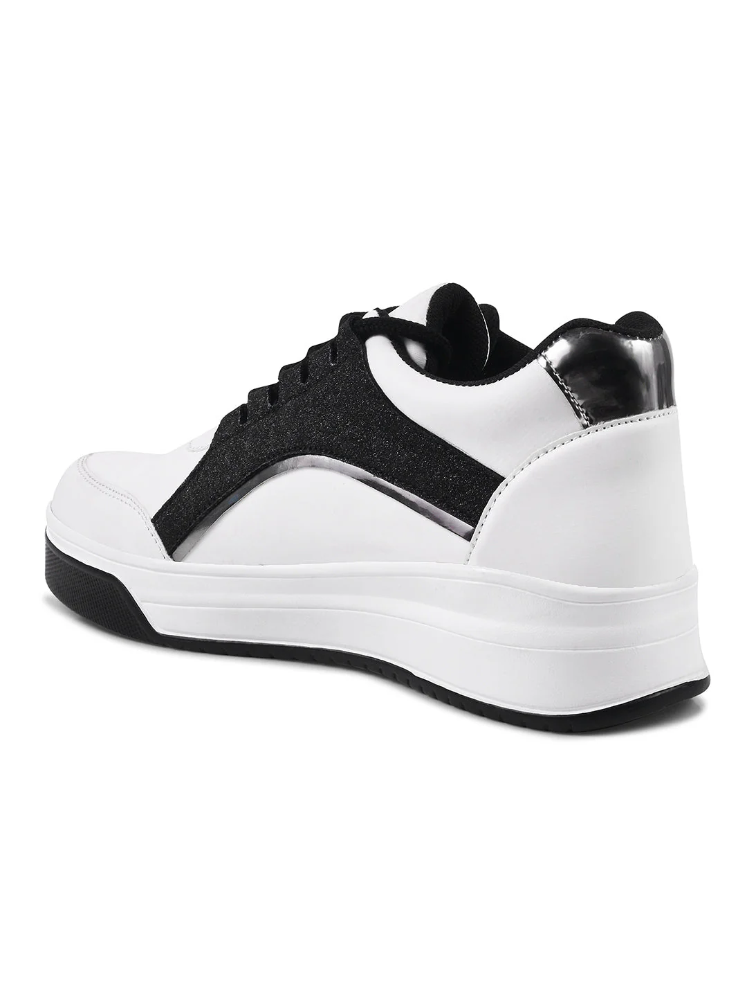 Jm Looks Glitter Panel Fashion Sneakers - Image 6