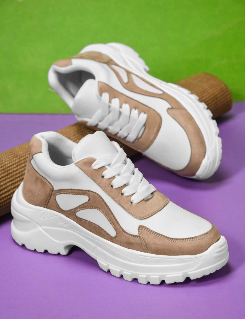 JM Looks Chunky Sole Sneakers with Modern Panel Detailing
