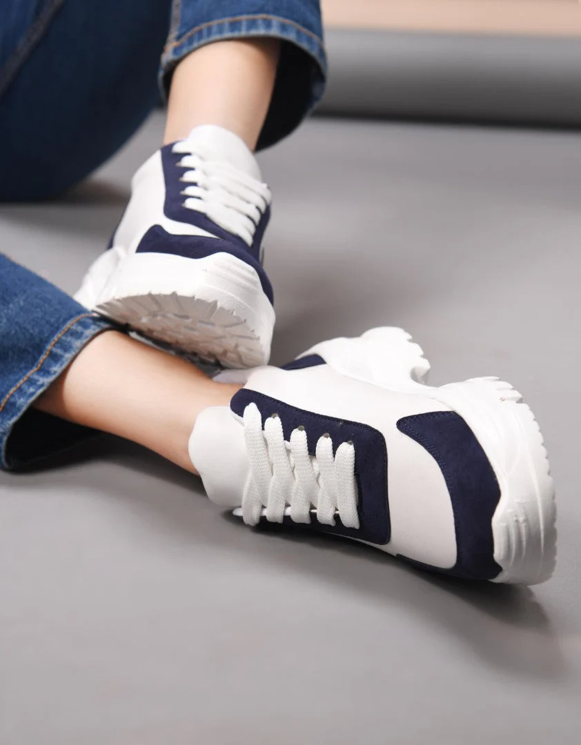 JM Looks Chunky Sole Sneakers with Modern Panel Detailing - Image 11
