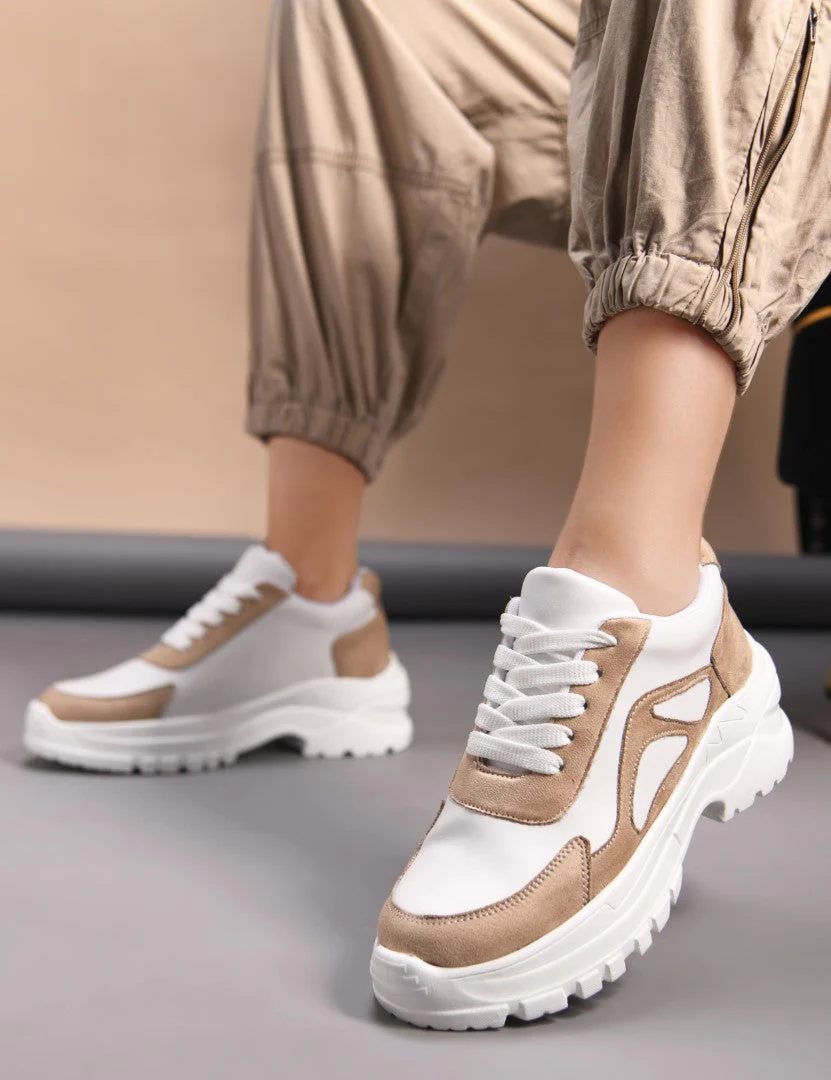 JM Looks Chunky Sole Sneakers with Modern Panel Detailing - Image 16