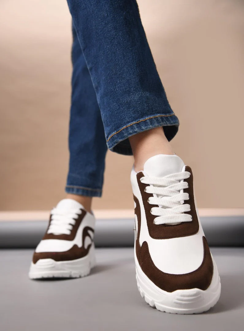 Jm Looks Sporty Contrast Panel Sneakers - Image 3