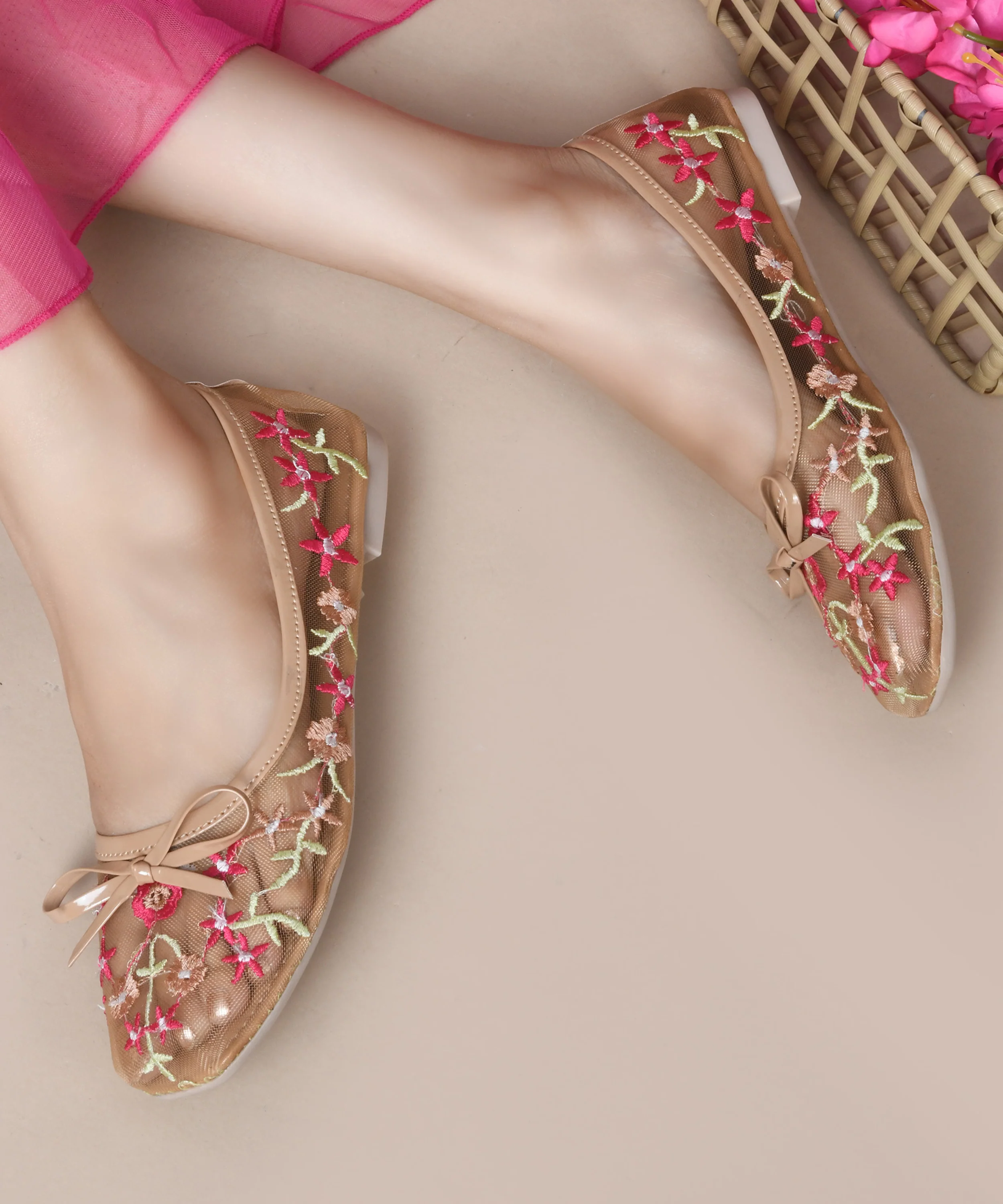 Midnight Garden Embroidery Ballerinas - Image 15