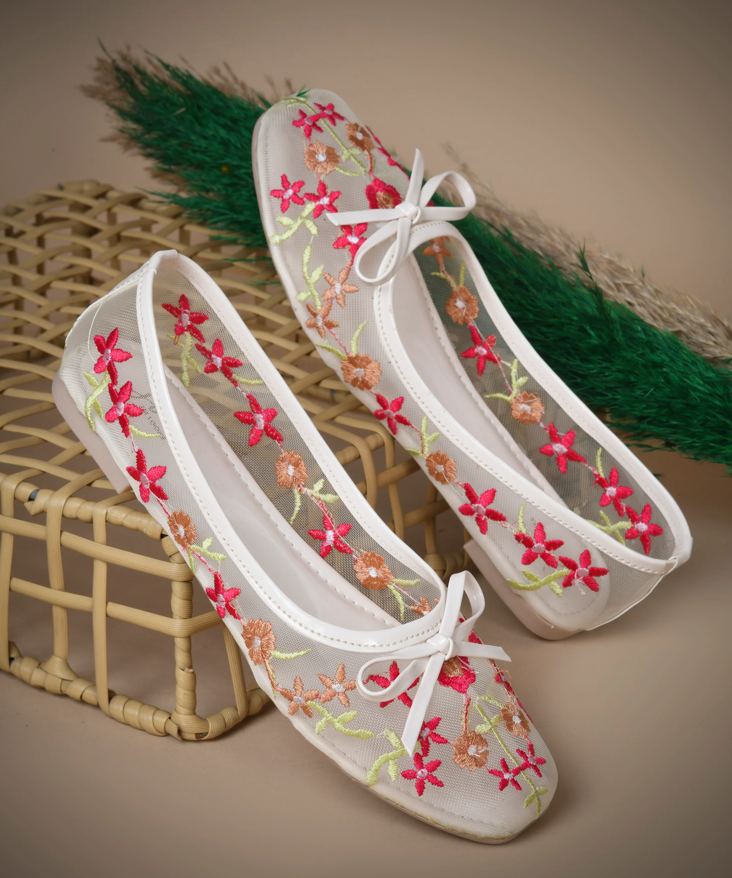 Midnight Garden Embroidery Ballerinas - Image 7