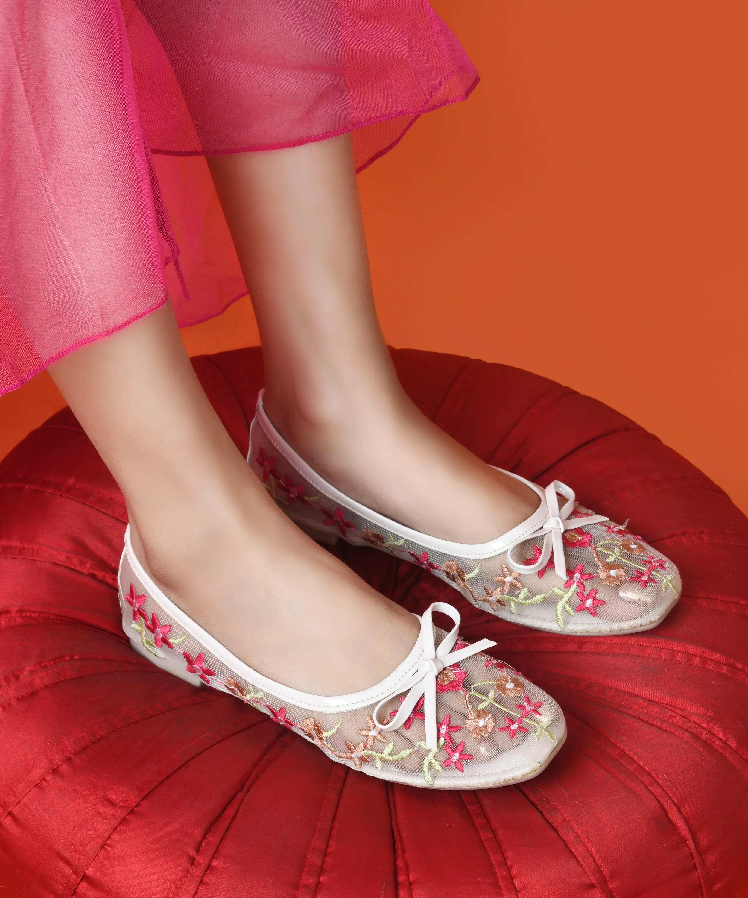Midnight Garden Embroidery Ballerinas - Image 8