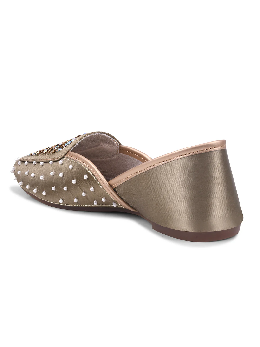 Mirror and Pearl Embellished Ethnic Juttis - Image 13