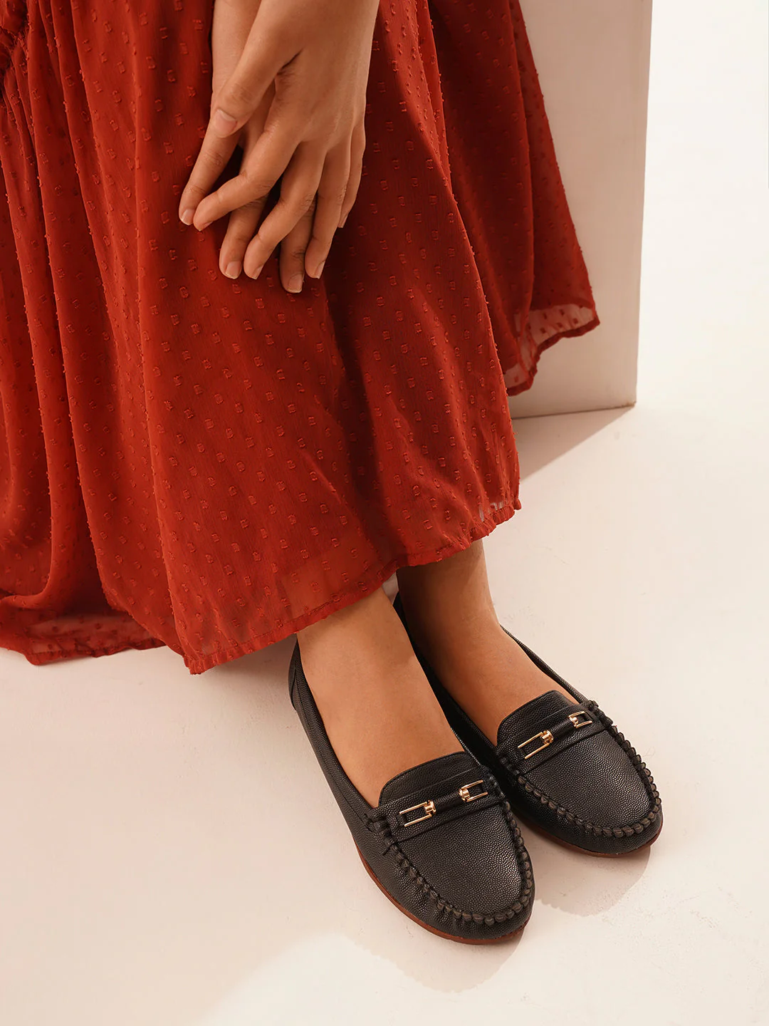JM Looks Metal Bit Detail Driving Loafers - Image 8