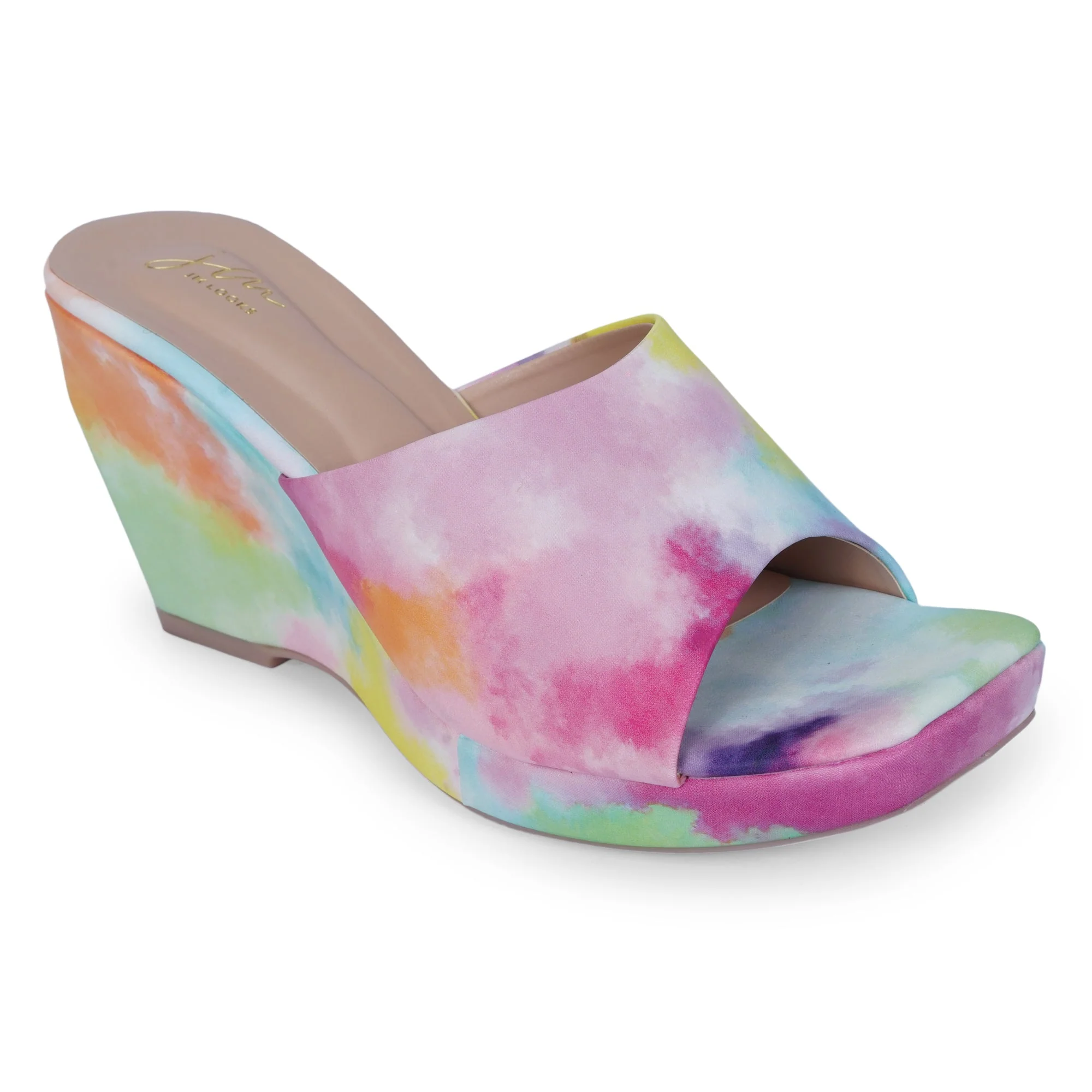 Jm Looks Women's Tie-Dye Wedge Heel Sandals - Image 6