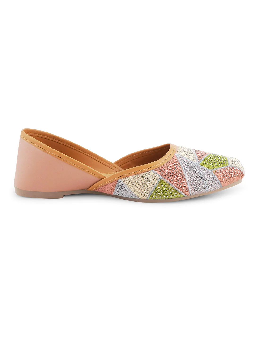 Jm Looks Embellished Geometric Pattern Juttis - Image 11