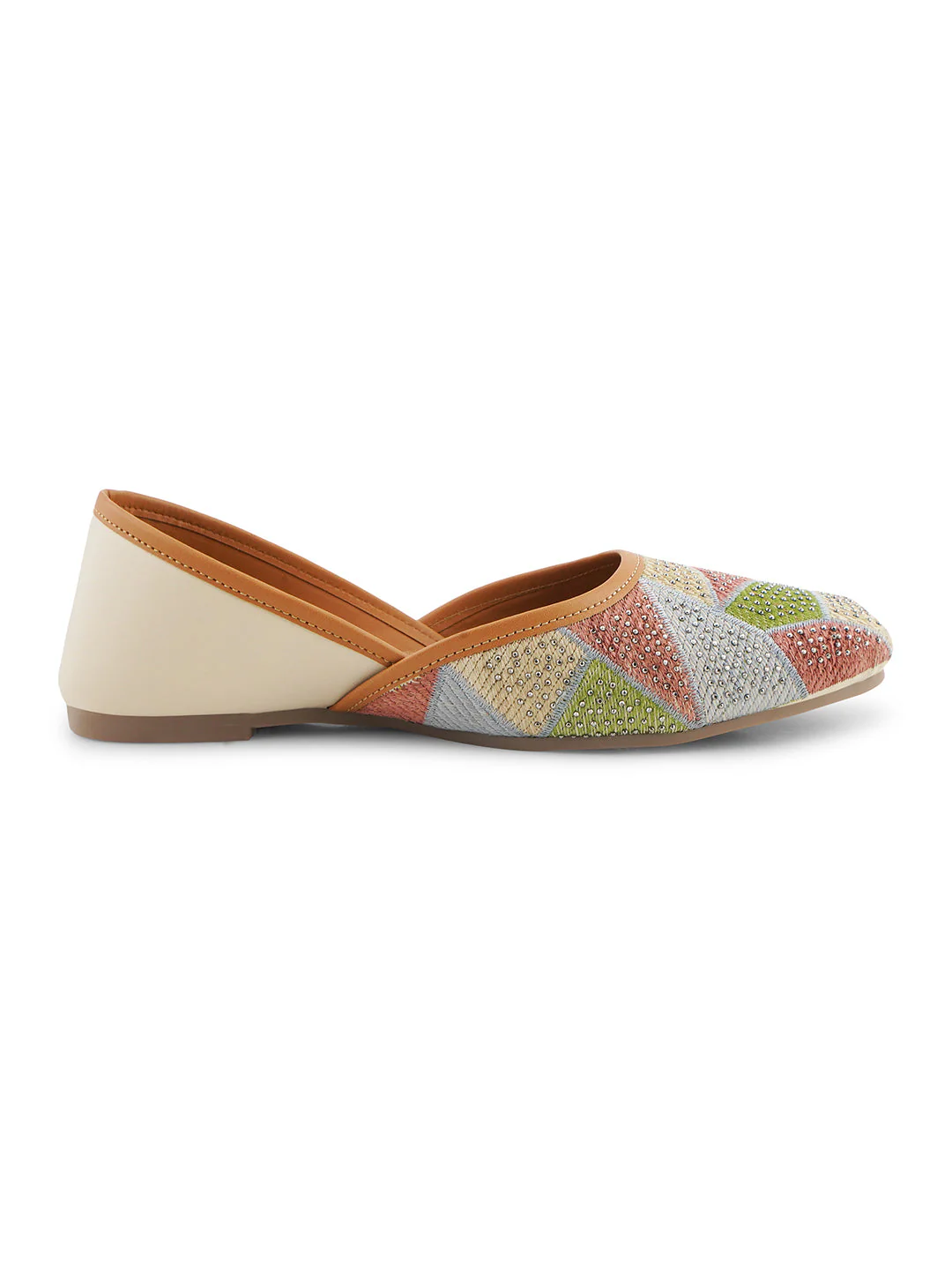 Jm Looks Embellished Geometric Pattern Juttis - Image 17