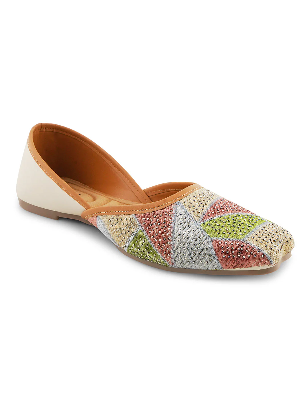 Jm Looks Embellished Geometric Pattern Juttis - Image 18