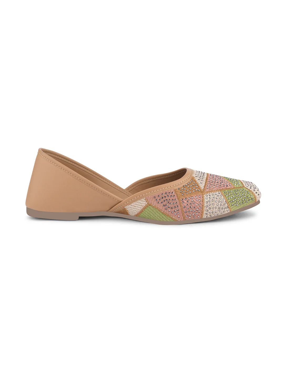 Jm Looks Embellished Geometric Pattern Juttis - Image 23