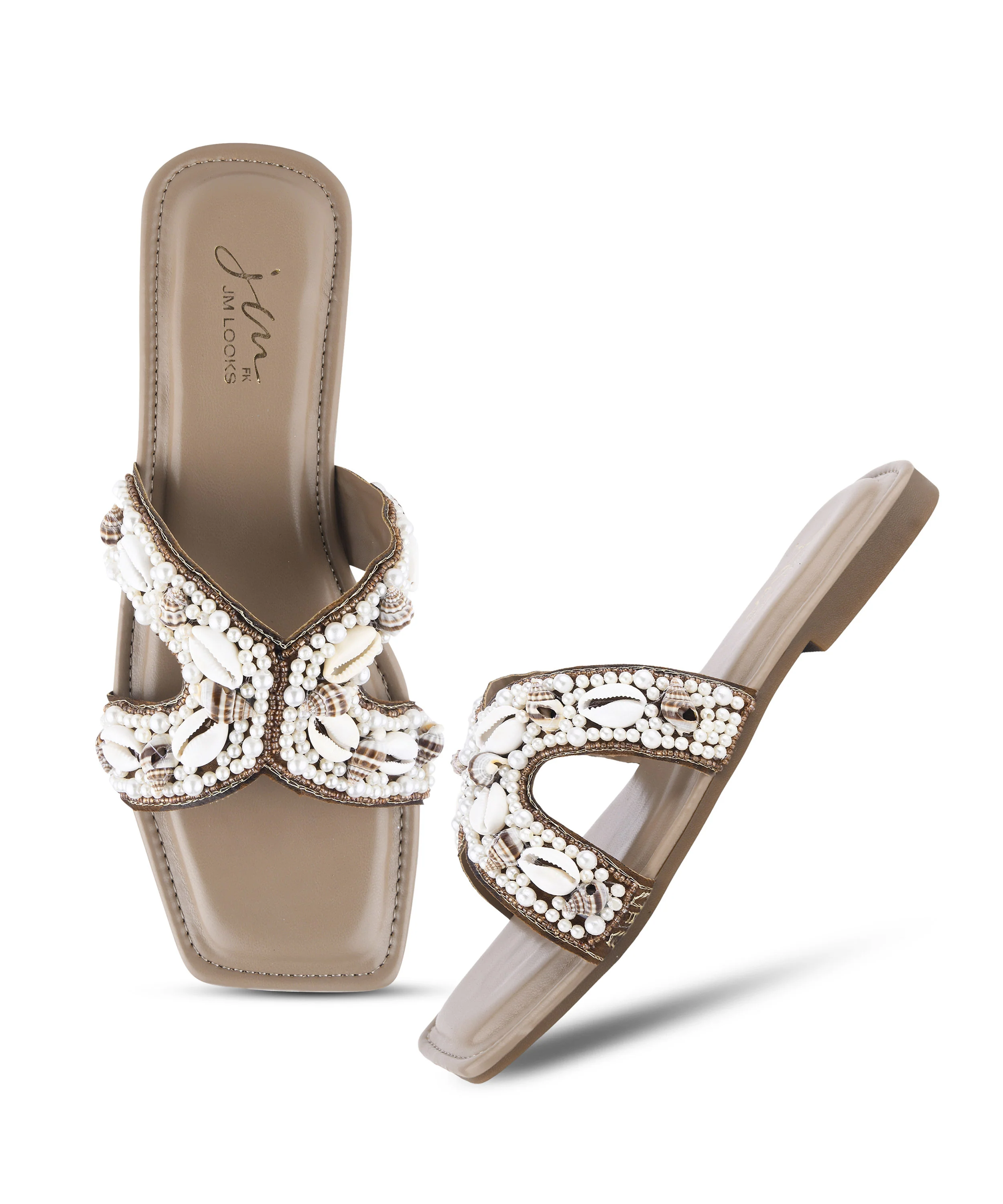 Open-Toe Flat Slippers with Decorative Cross Design - Image 12