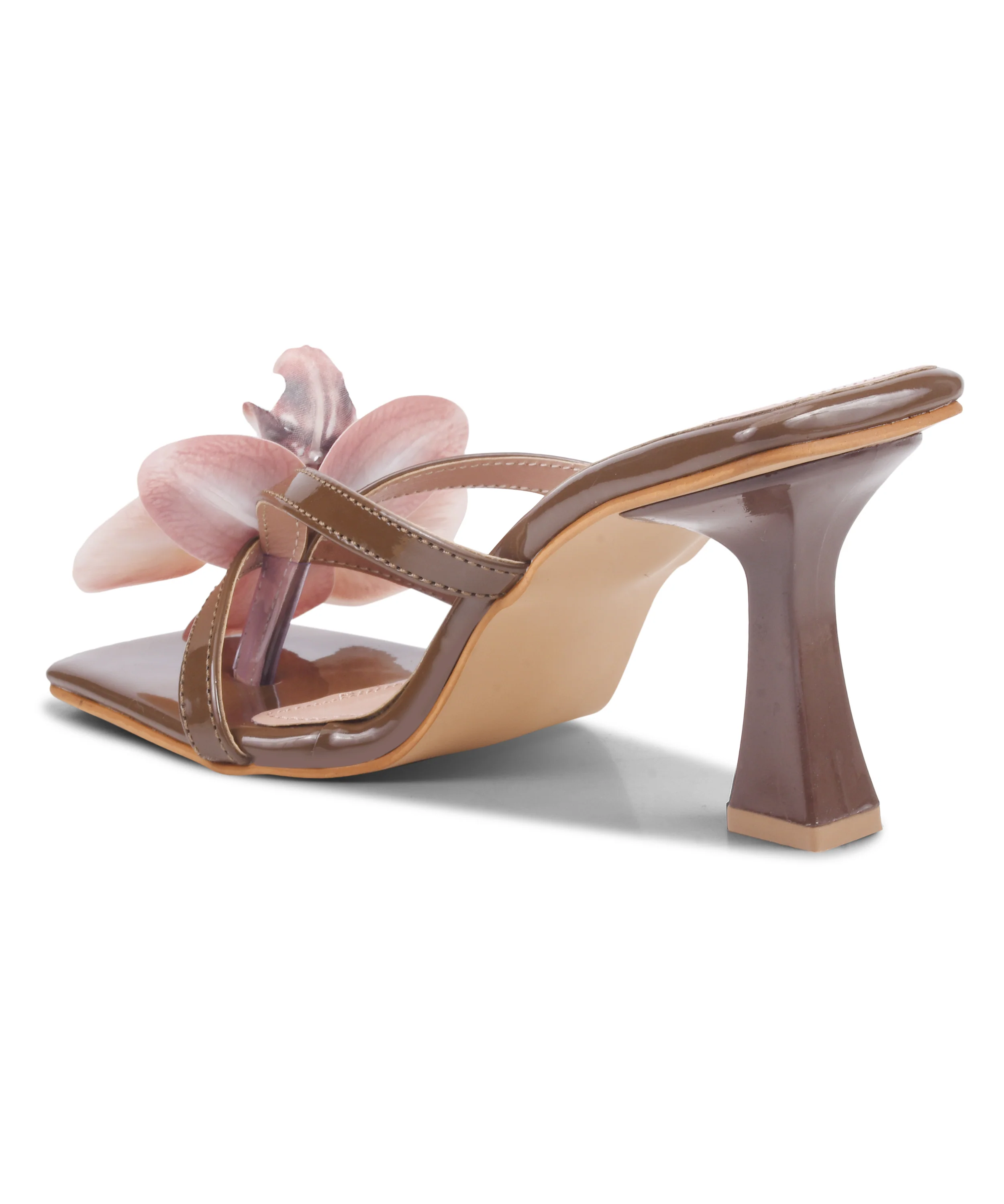 Open Toe Flower Embellished Soft Insole high-heeled sandals - Image 16