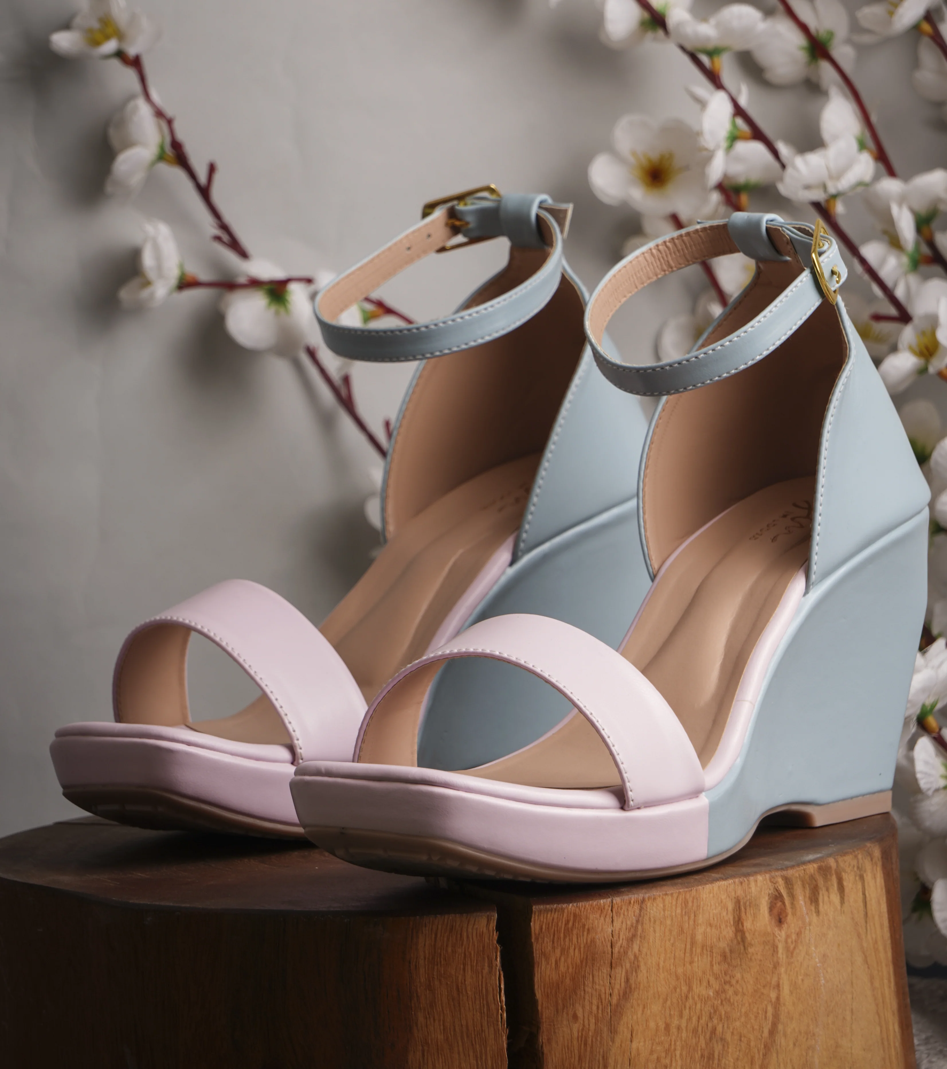Open-Toe Heeled Sandals with Ankle-Strap