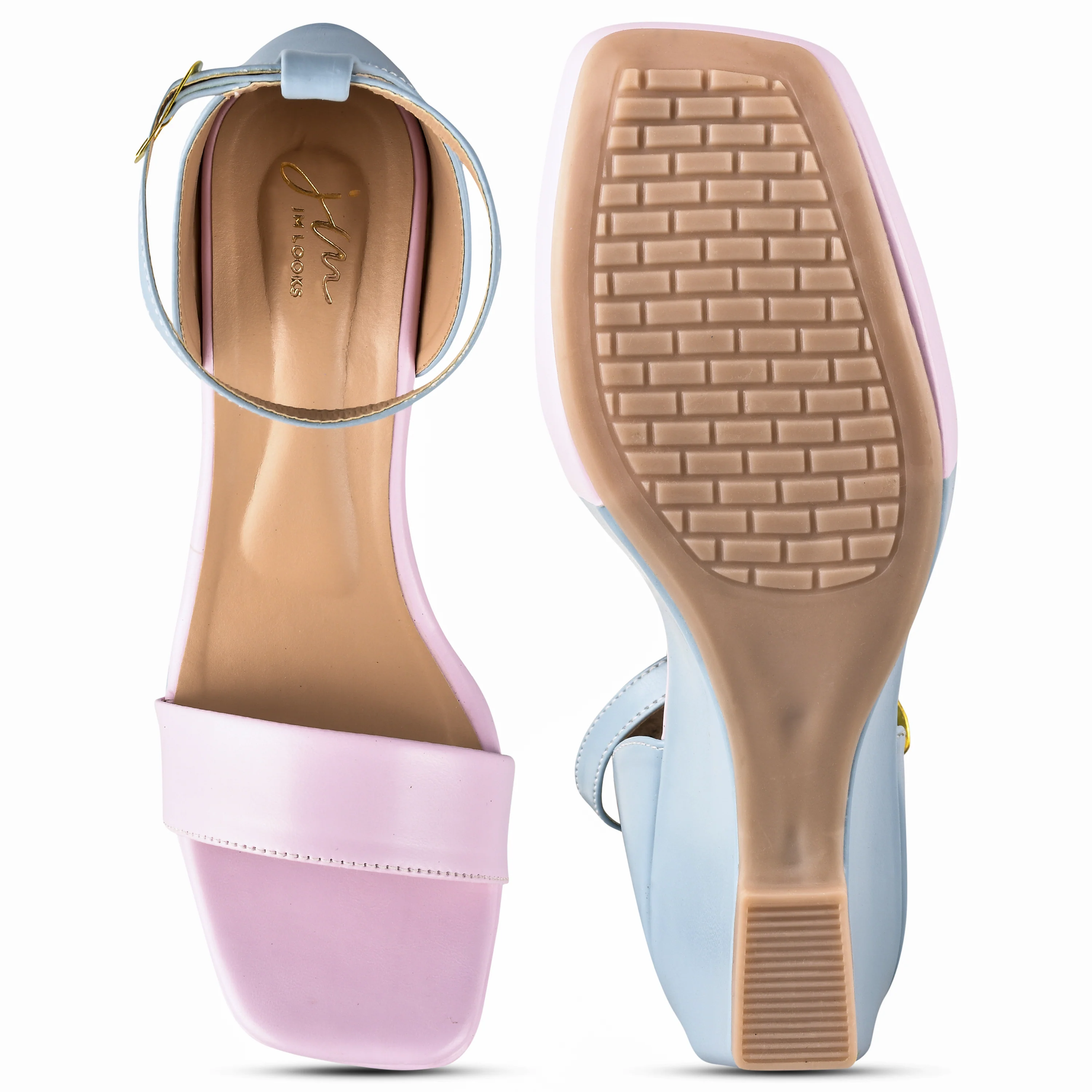 Open-Toe Heeled Sandals with Ankle-Strap - Image 5