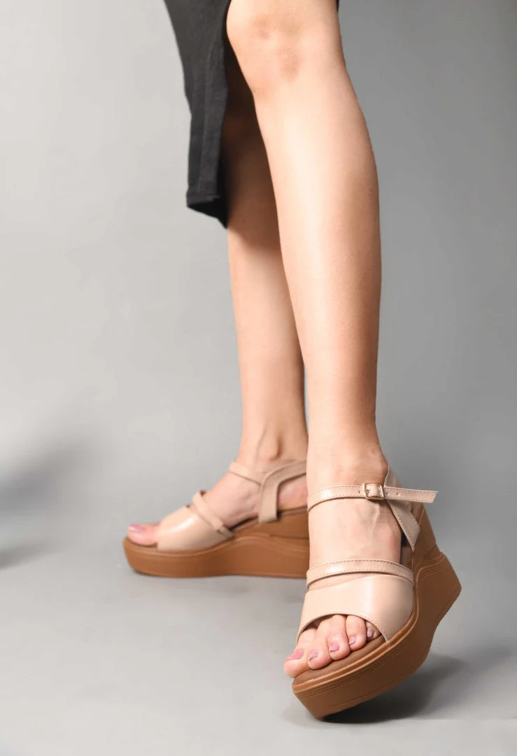 JM Looks Ankle Strap High Wedge Sandals - Image 15