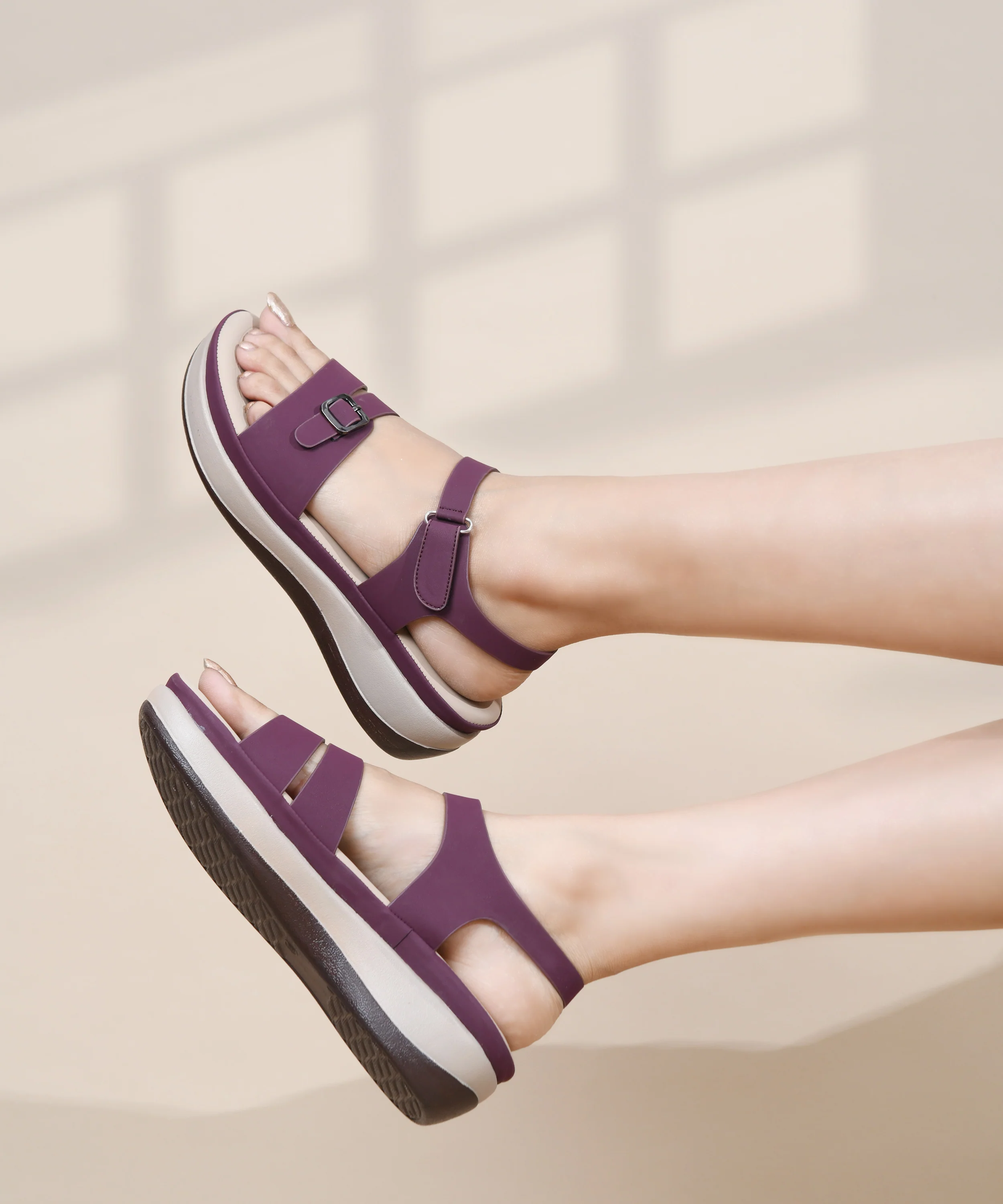 Open-Toe Sandals with Adjustable Buckle Straps - Image 15