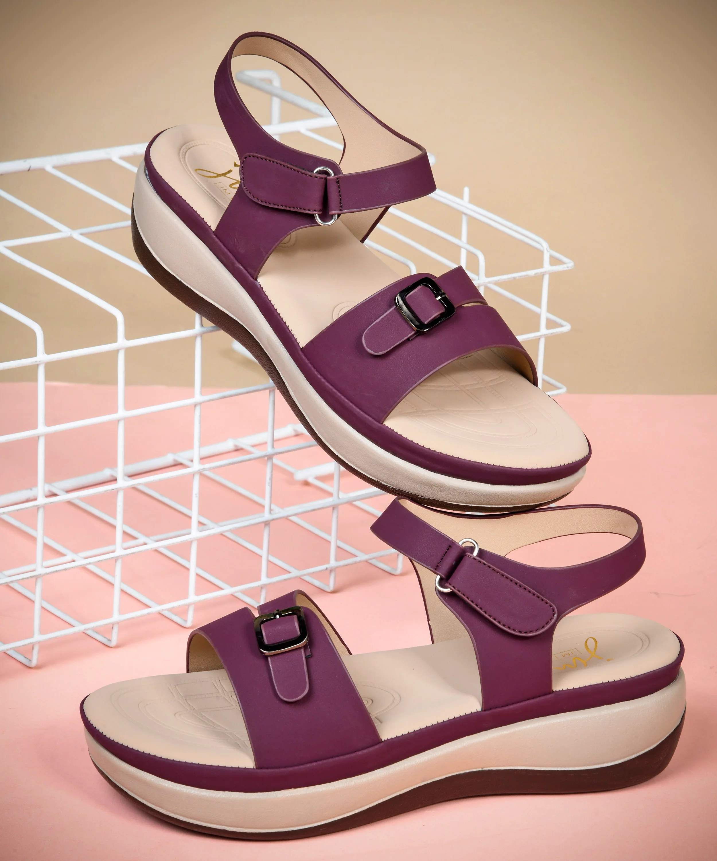 Open-Toe Sandals with Adjustable Buckle Straps - Image 16