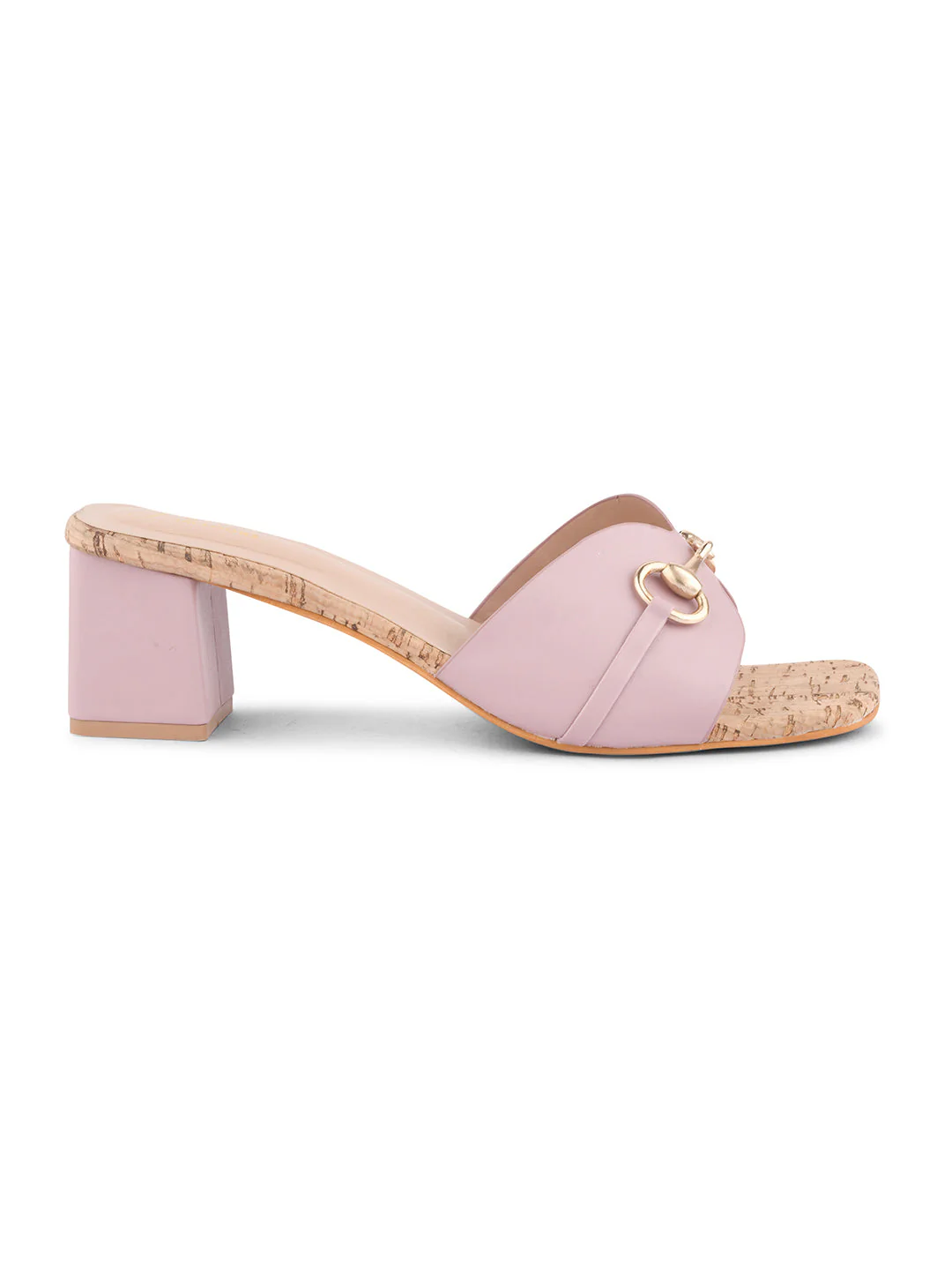 Jm Looks Buckle Accent Cork Heel Mules - Image 12