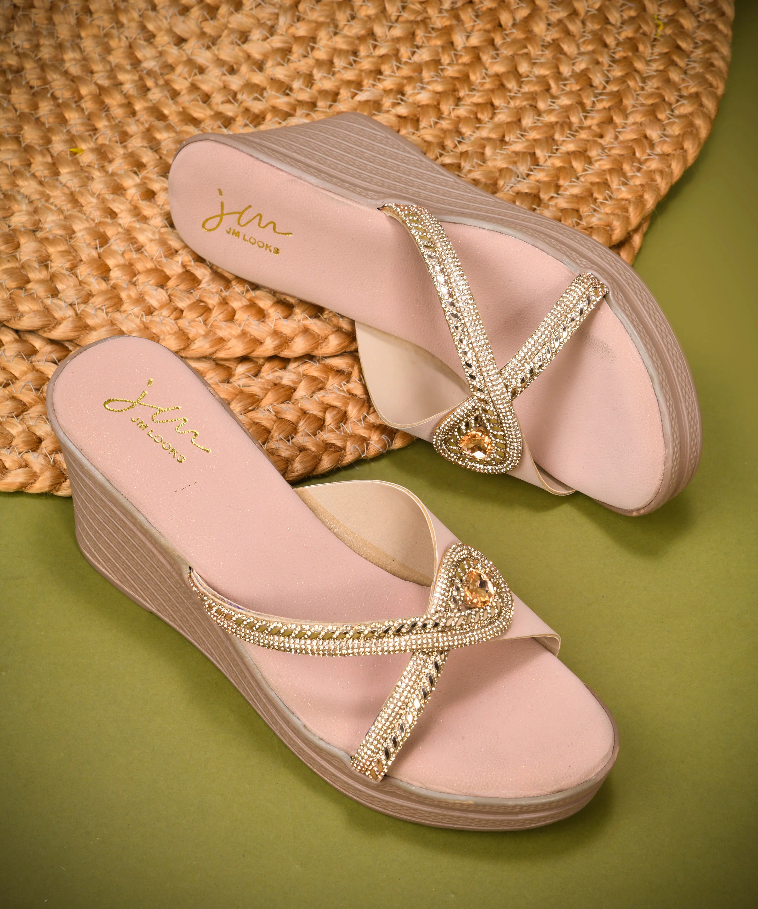 Open-Toe Wedge Sliders with Decorative Strap Design - Image 7