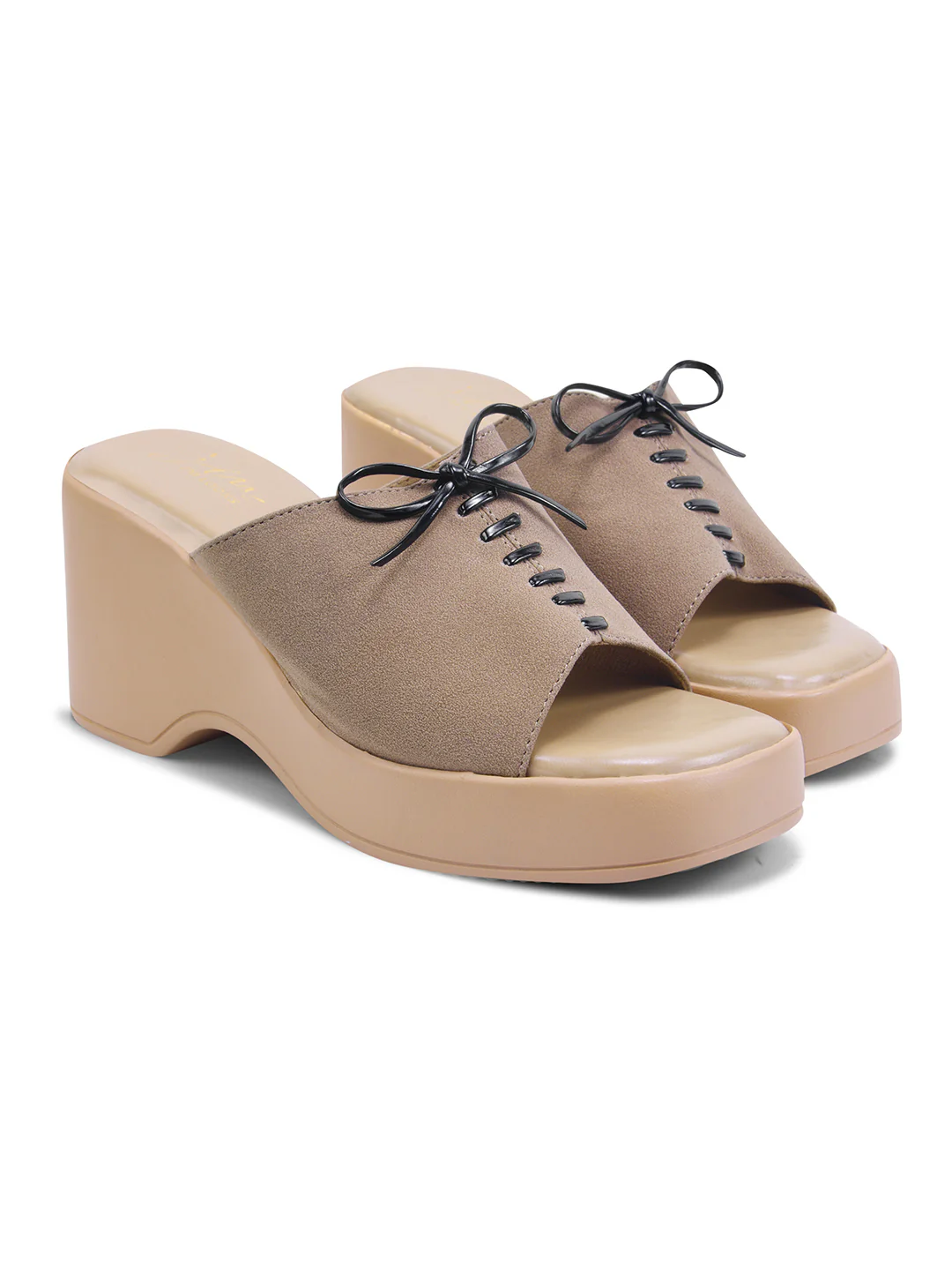 Open-Toe Wedge Slip-On Sandals with Lace-Up Accent - Image 12