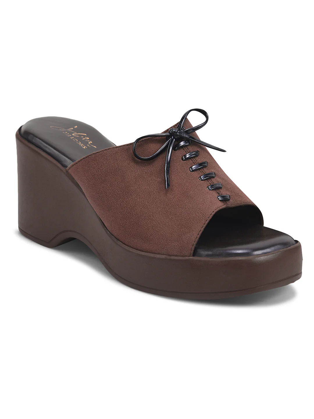 Open-Toe Wedge Slip-On Sandals with Lace-Up Accent - Image 17