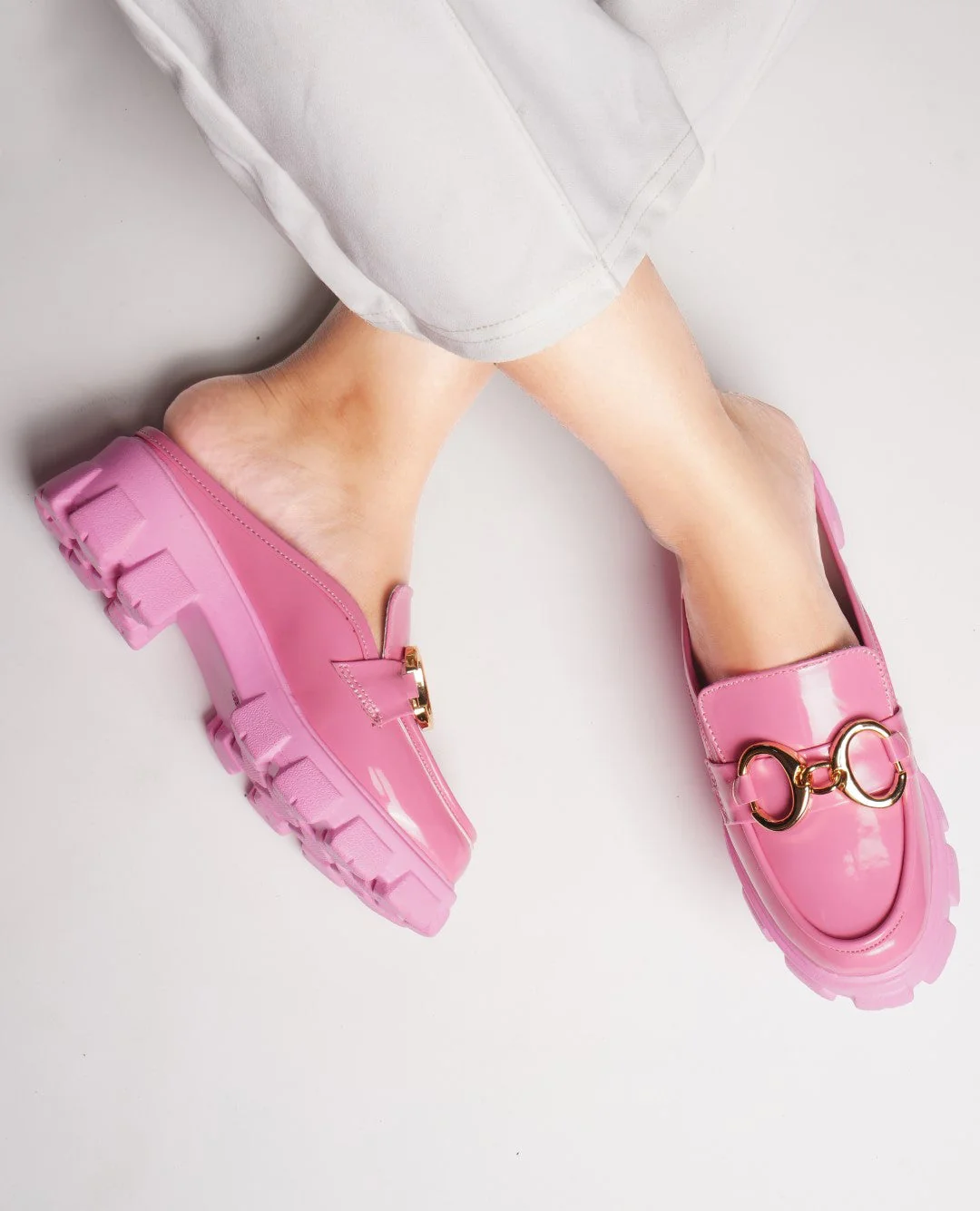 Opulent Pearl Chain Half Loafer - Image 6