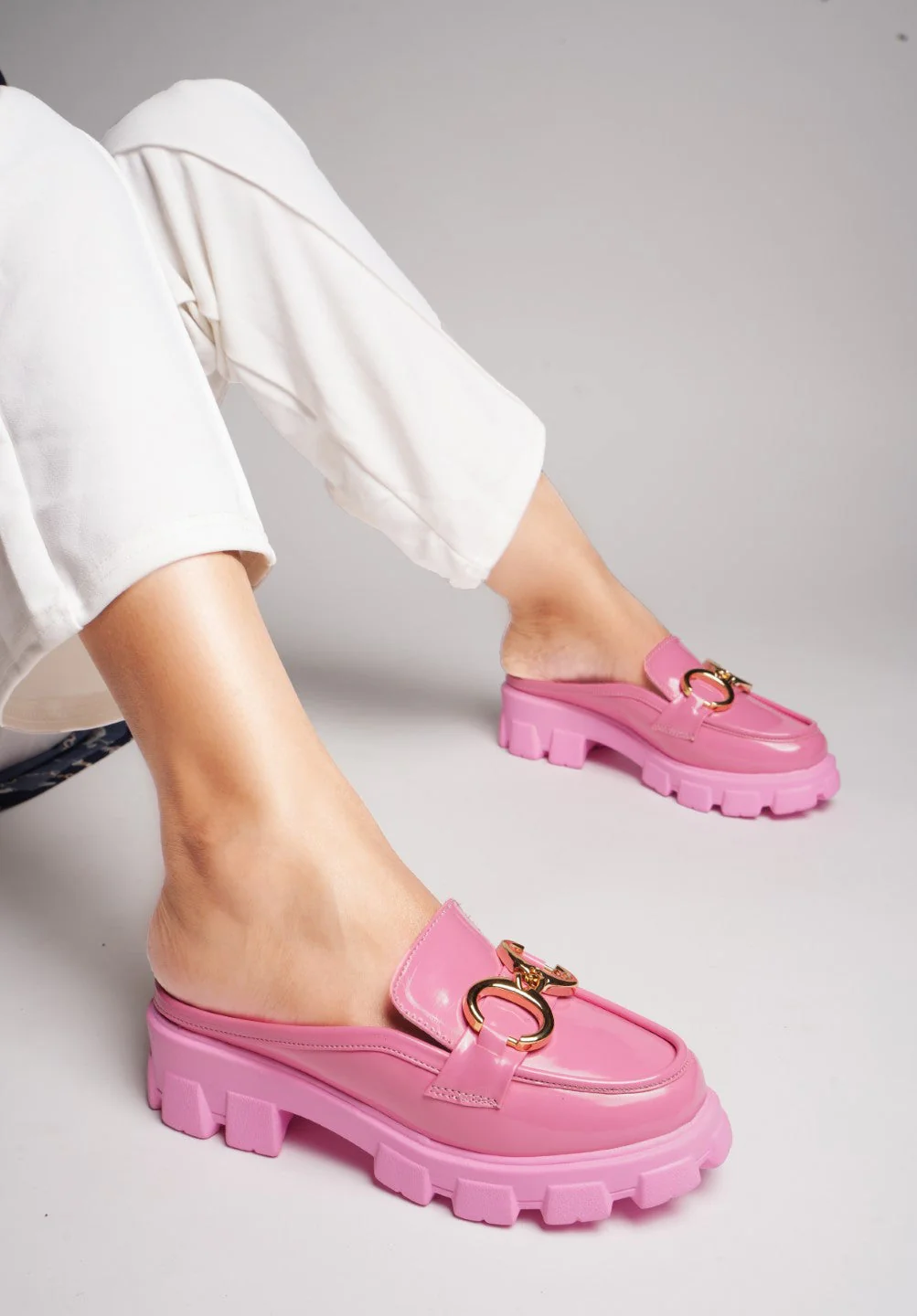 Opulent Pearl Chain Half Loafer - Image 8