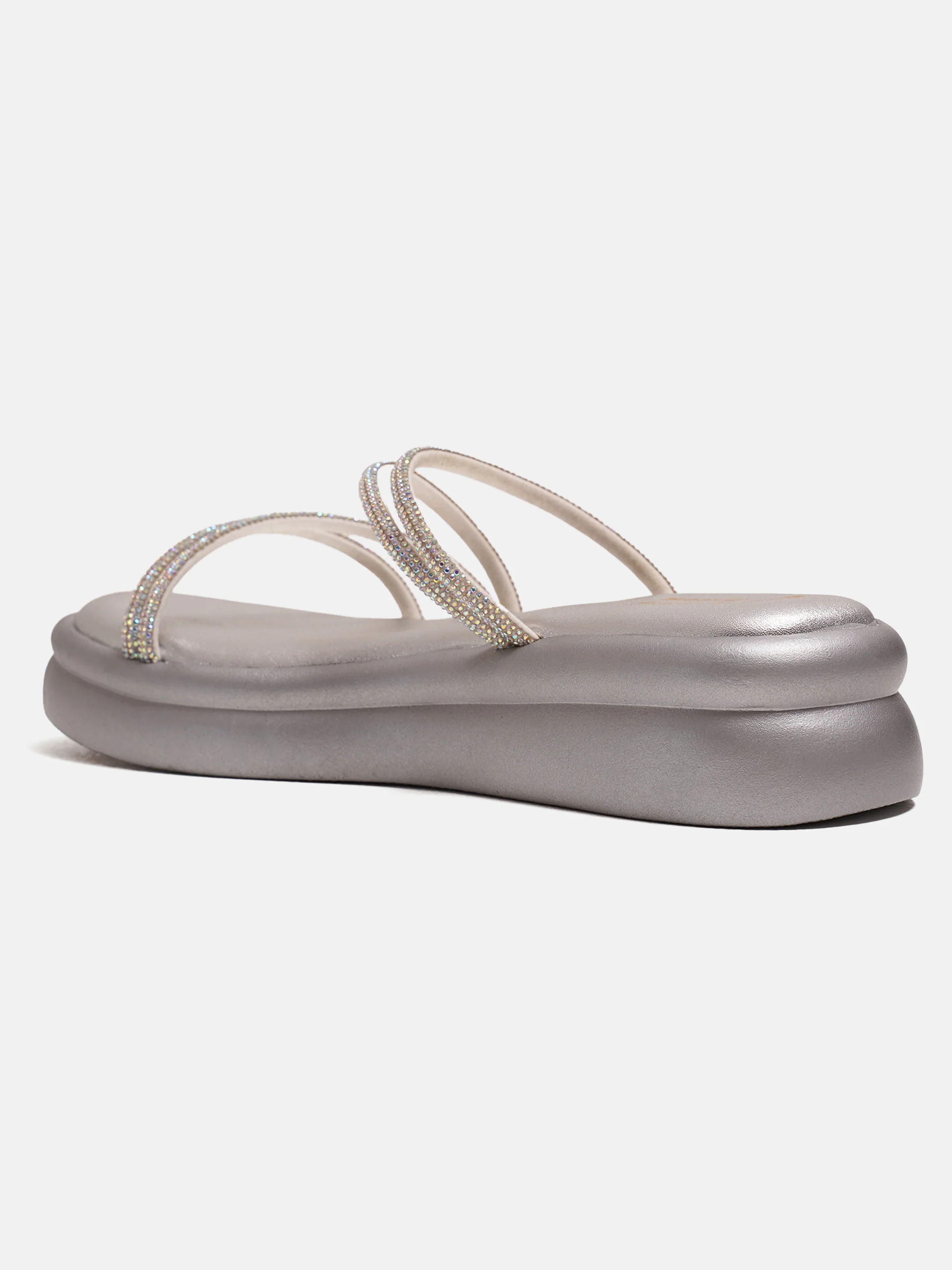 Padded Sole Strappy Slip-On Sandals for Women - Image 13