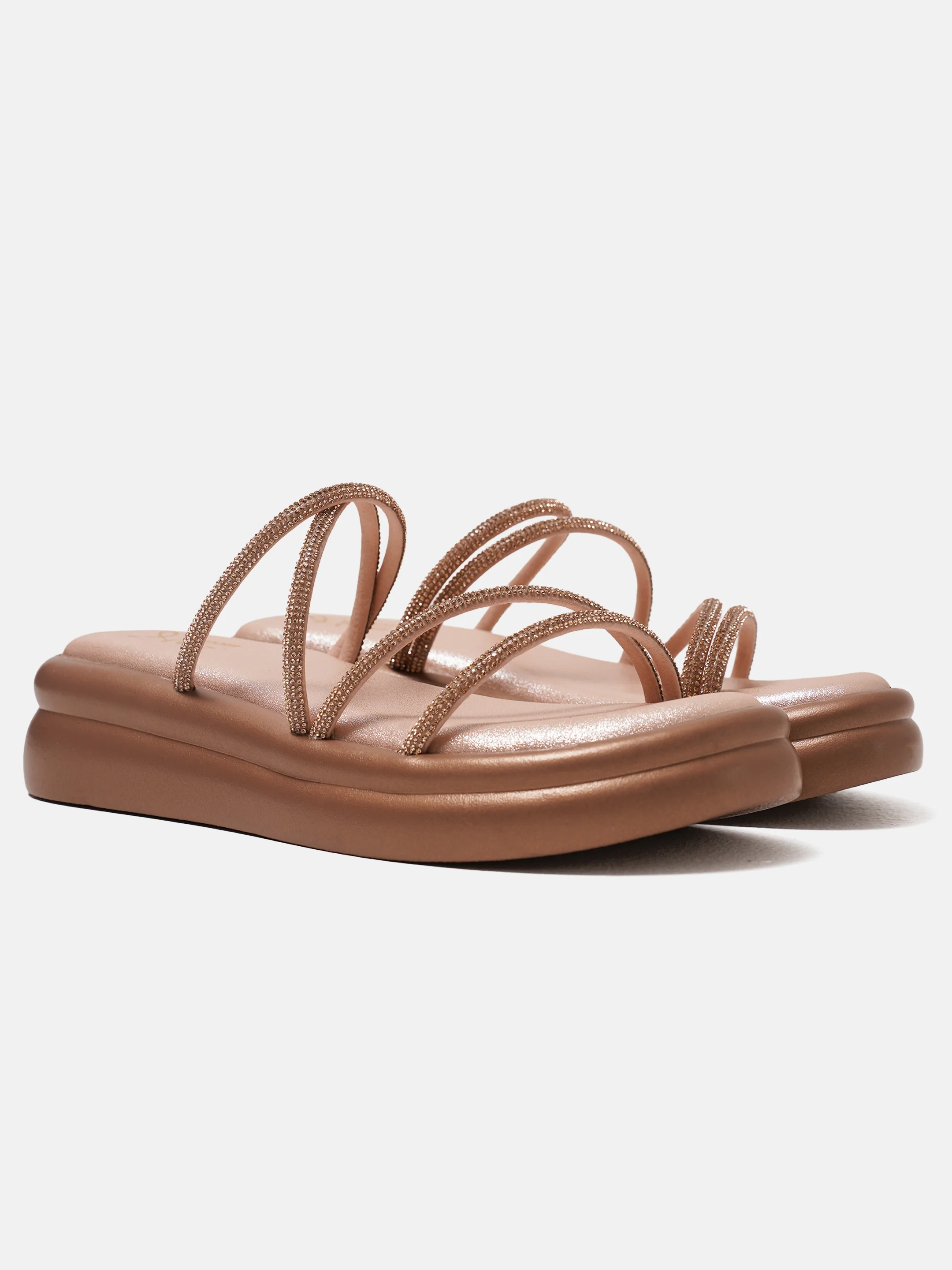 Padded Sole Strappy Slip-On Sandals for Women - Image 19