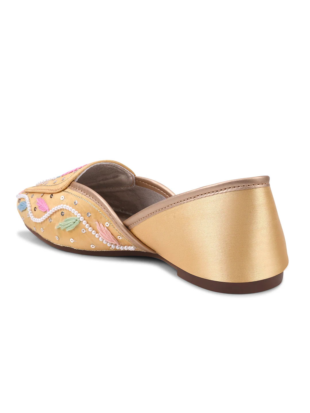 Pastel Embroidered Pearl Work Juttis - Image 10