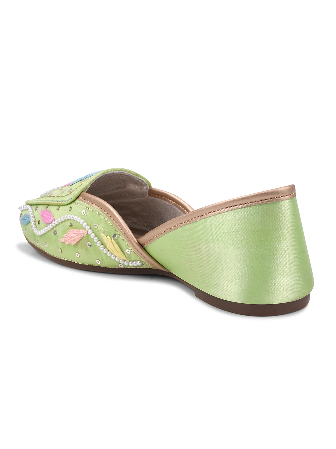 Pastel Embroidered Pearl Work Juttis - Image 20