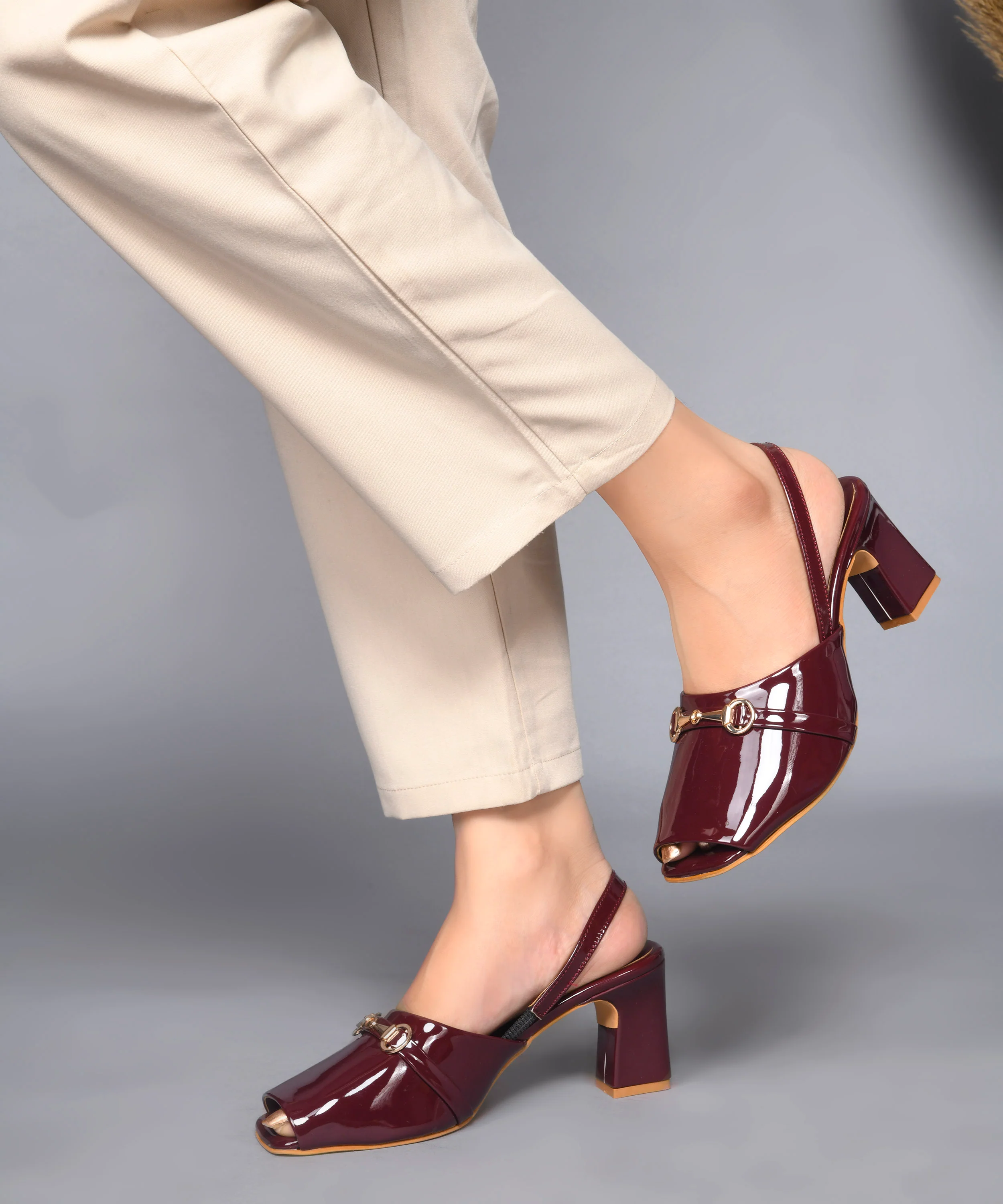 Pastel Grace Square-Toe Block Heels - Image 16
